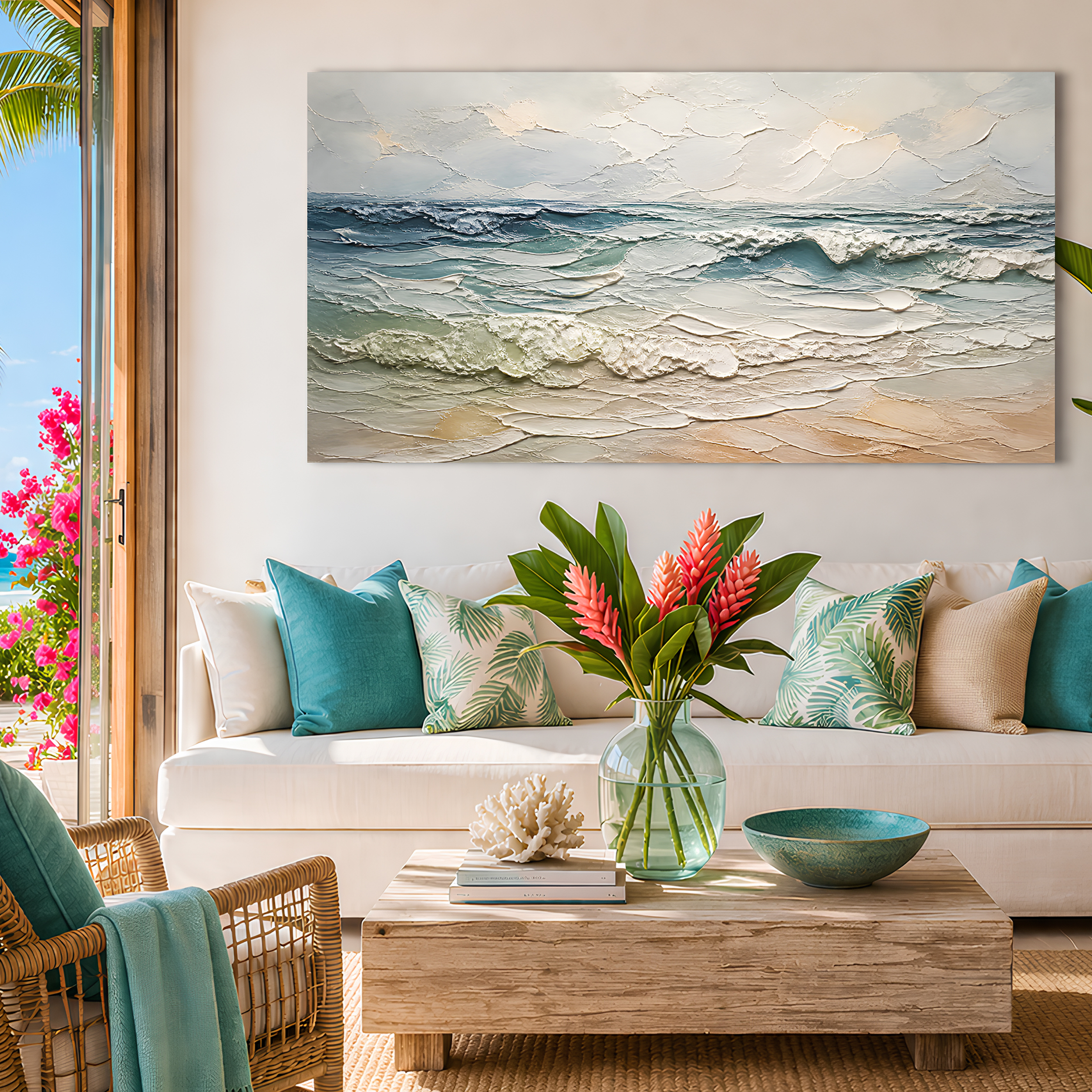 Tailored Canvases - Personalized Art Facebook ad: Serene Horizon Waves | Made in the USA | Ships Fast