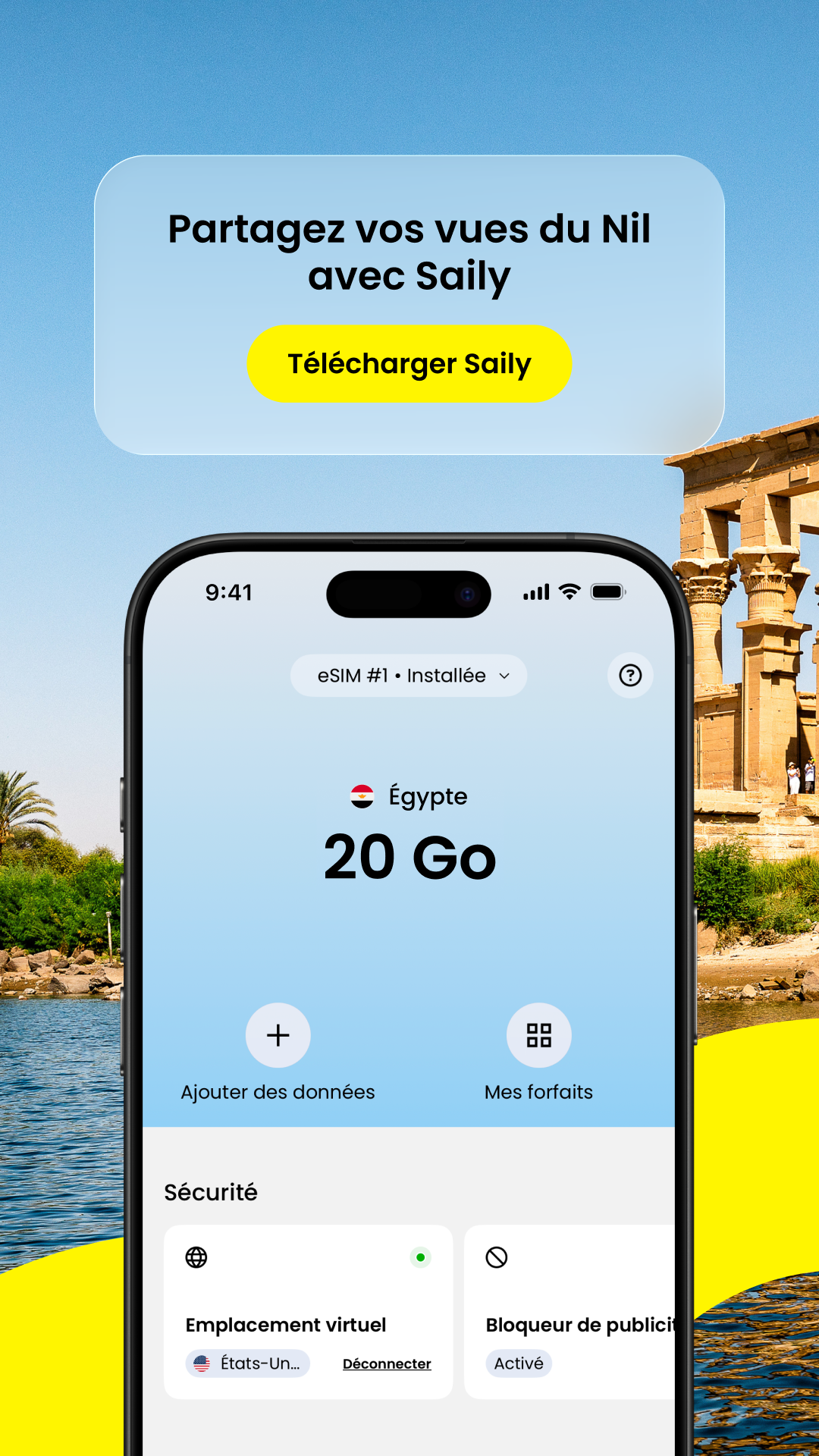 Saily Facebook ad