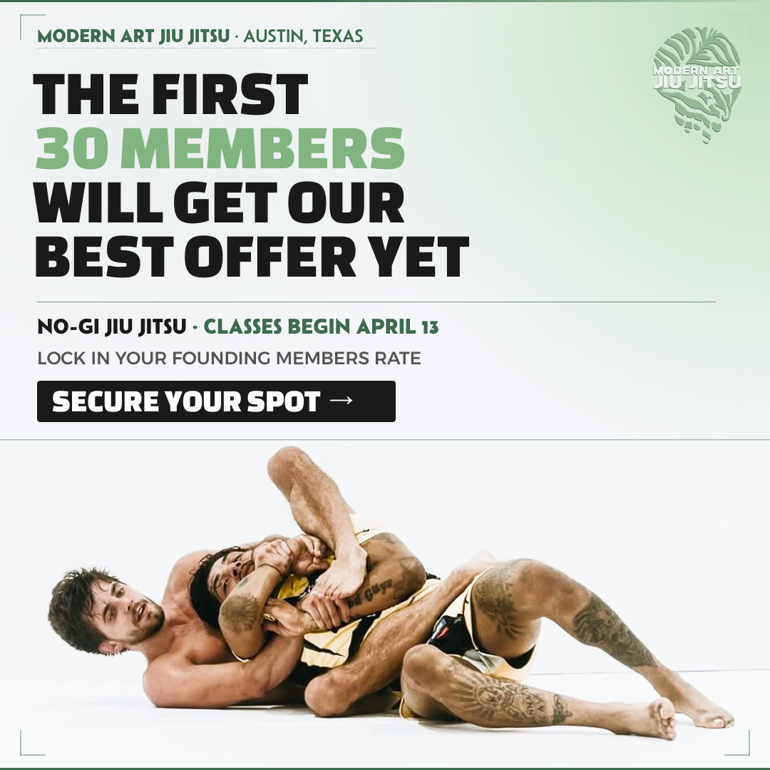 Modern Art Jiu Jitsu Facebook ad: Secure Your Spot Today