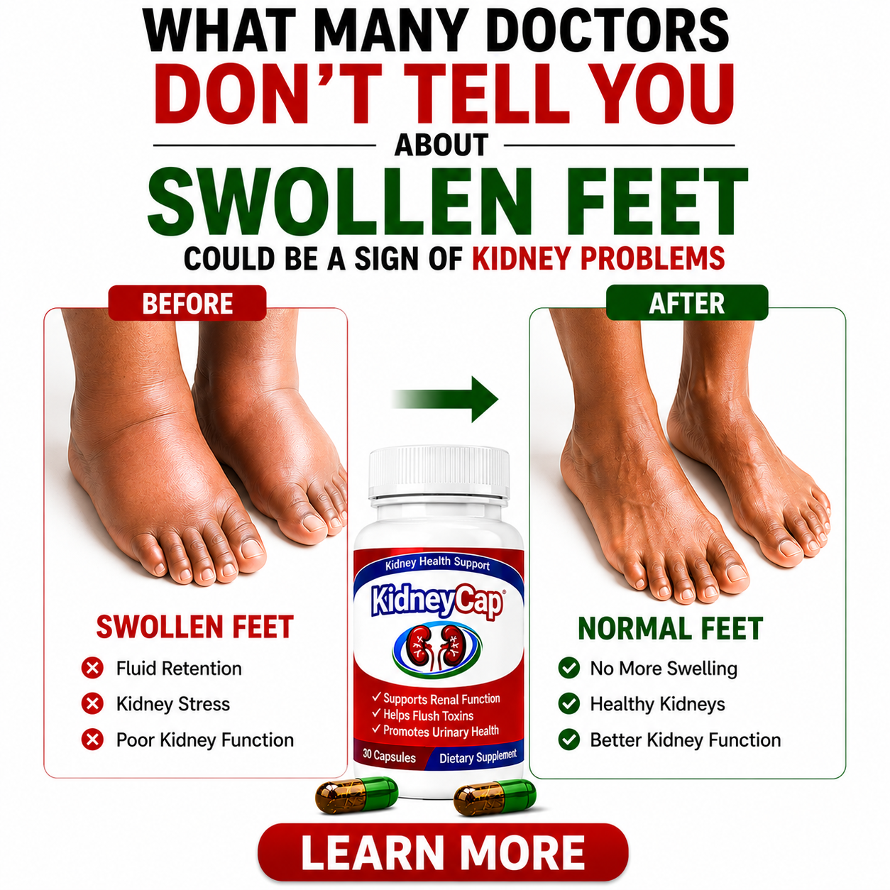 Wellness Hope Facebook ad: DON'T WAIT UNTIL YOUR KIDNEYS FORCE YOU TO PAY ATTENTION.PAY