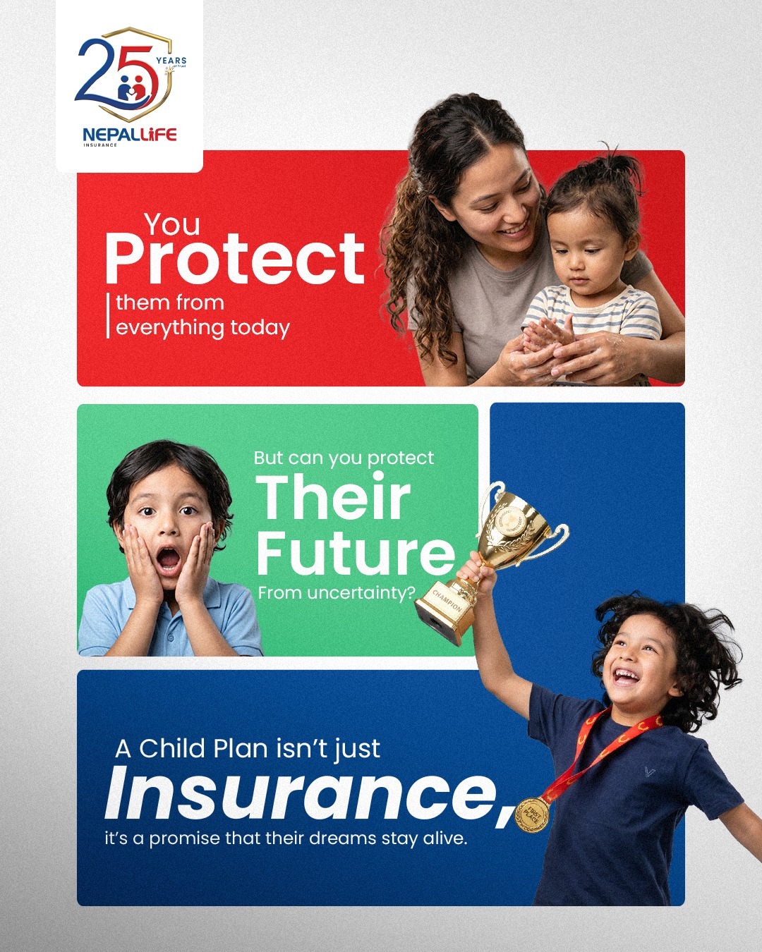 Nepal Life Insurance Company Limited Facebook ad: You protect them from today’s uncertainties.