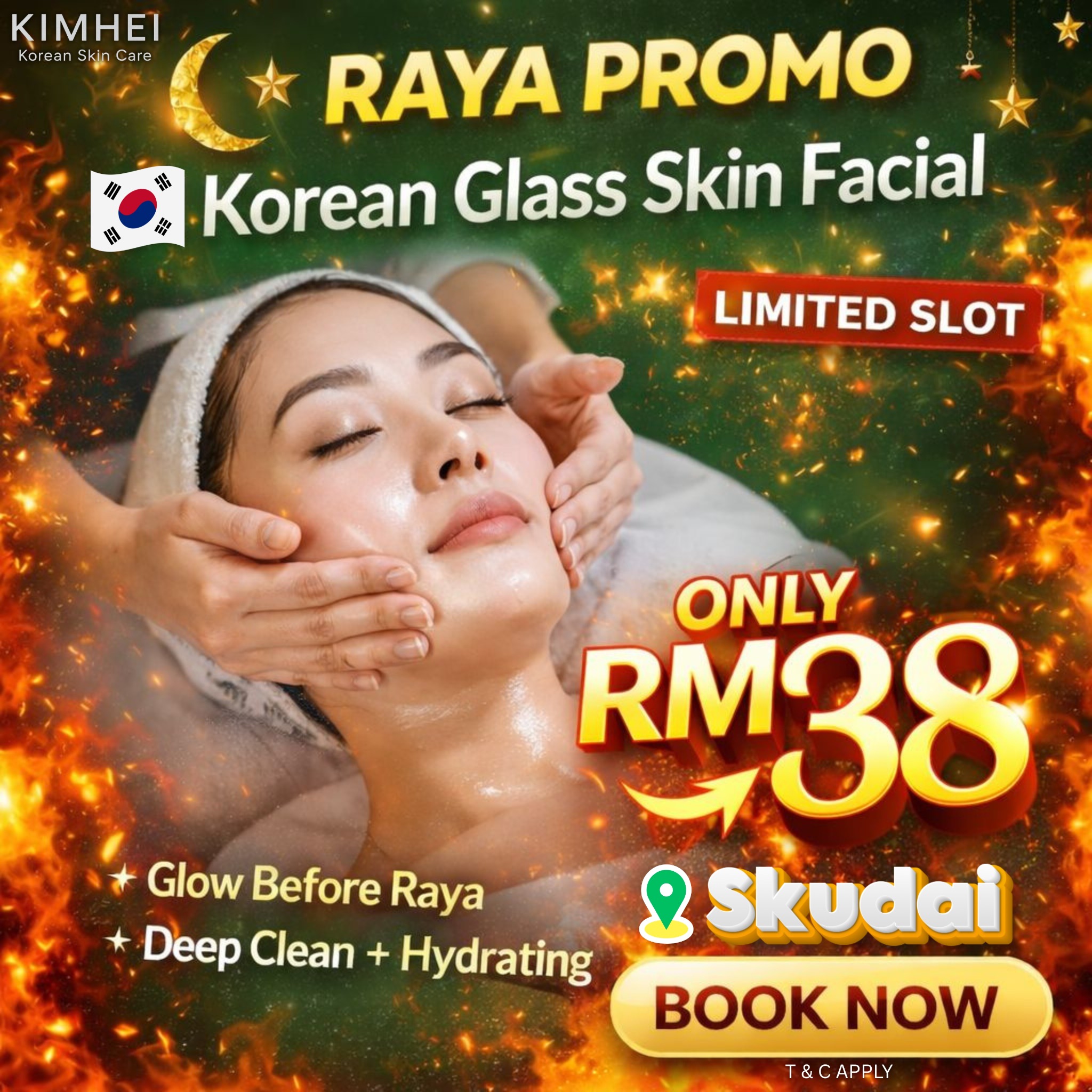Kimhei Korean Skincare · JB Facebook ad: Glow Before Raya RM38