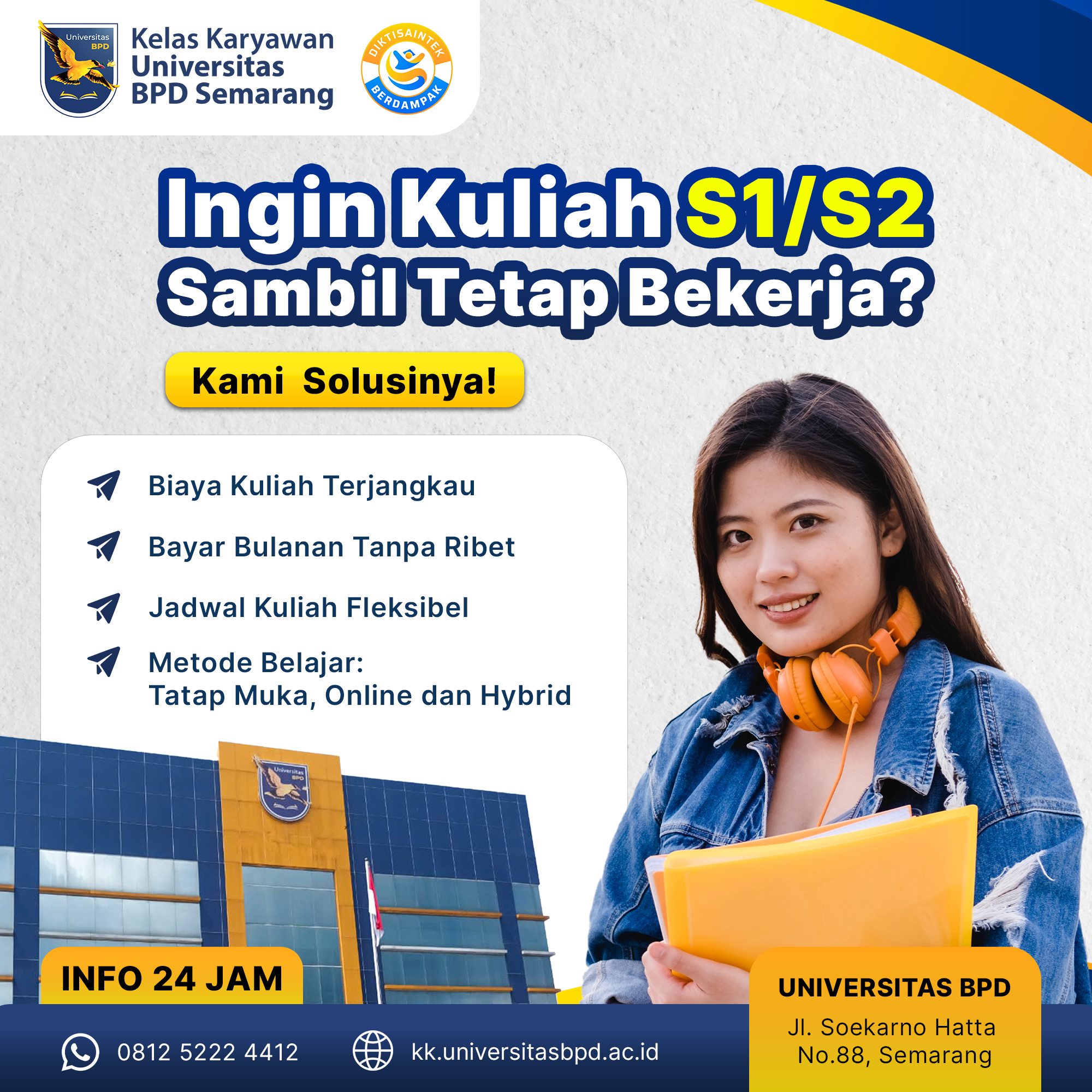 Kelas Karyawan Universitas BPD Facebook ad: Dibuka Pendaftaran Kelas Karyawan Program S1 S2