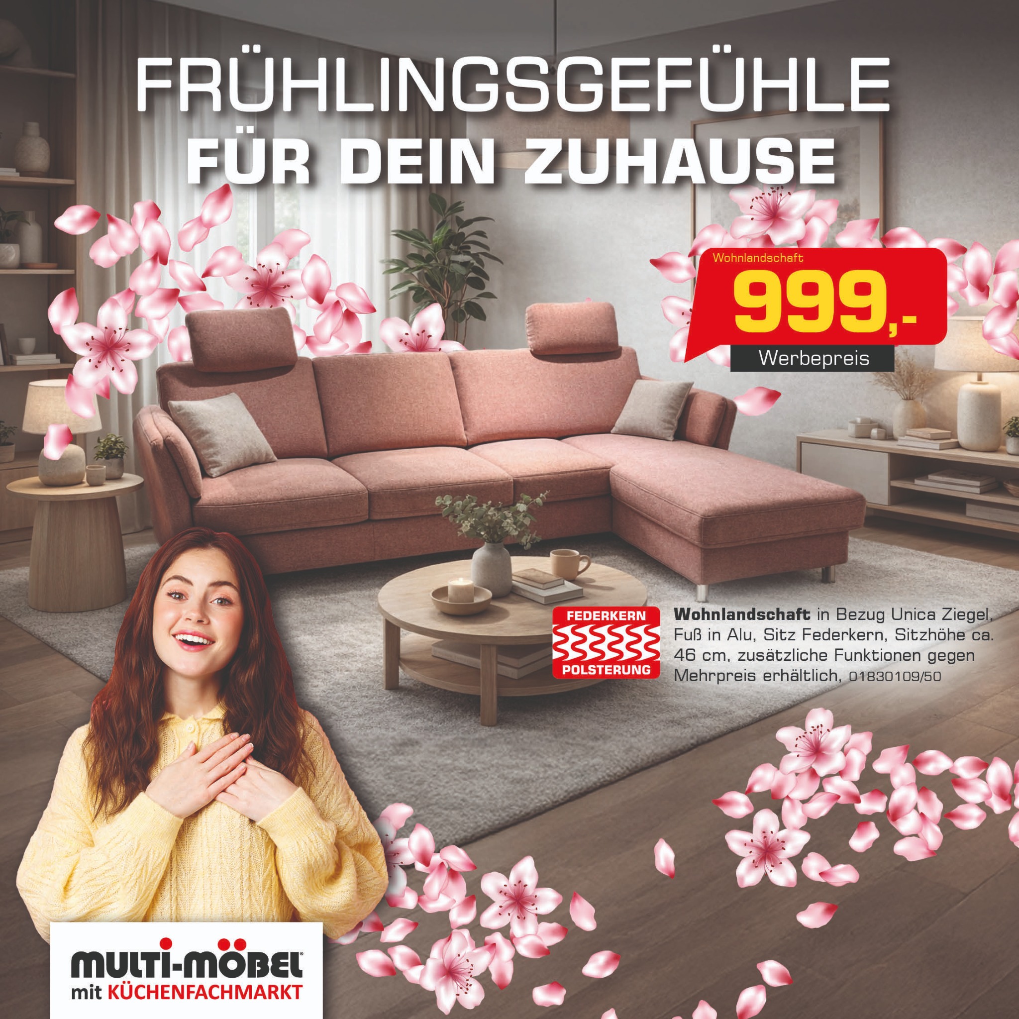 Multi Möbel Facebook ad: Zeit für Frühlingsgefühle in deinem Zuhause