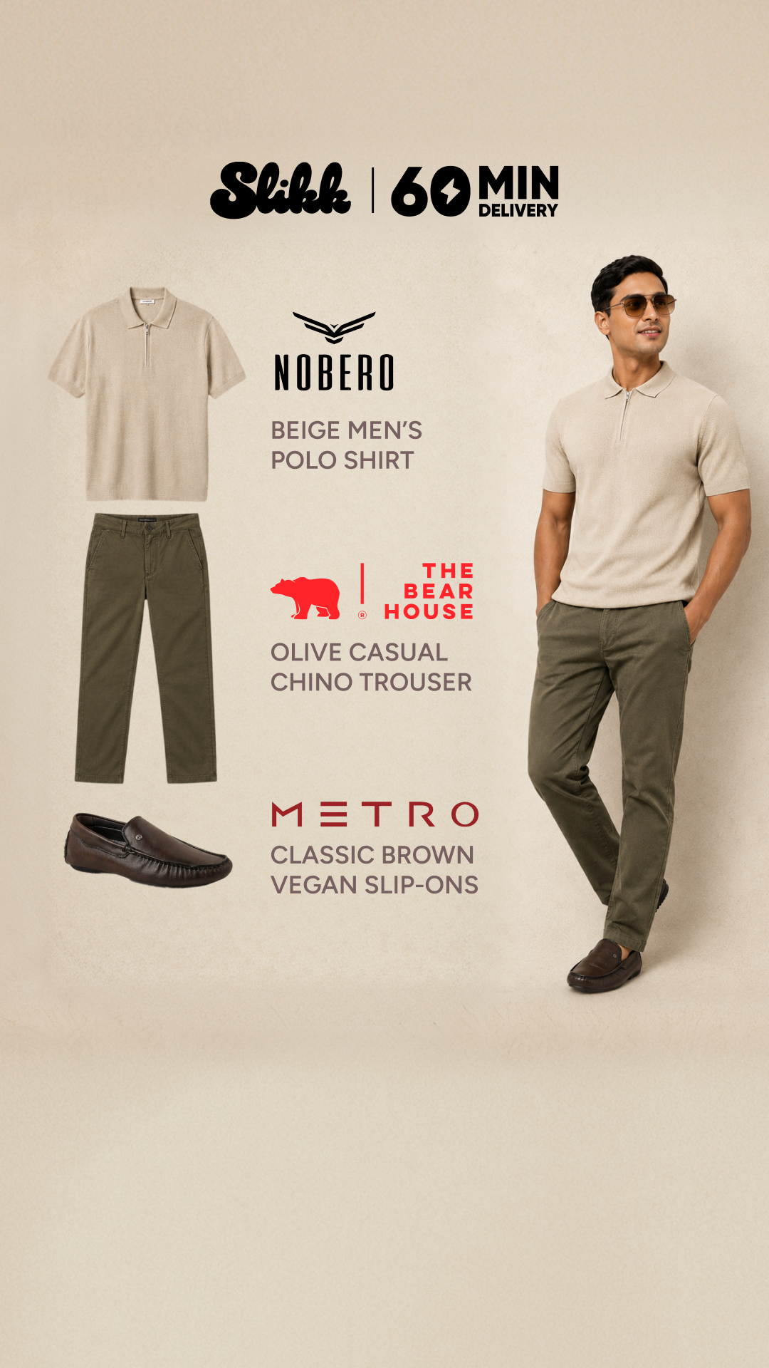 Slikk: Fashion in 60 Mins Facebook ad