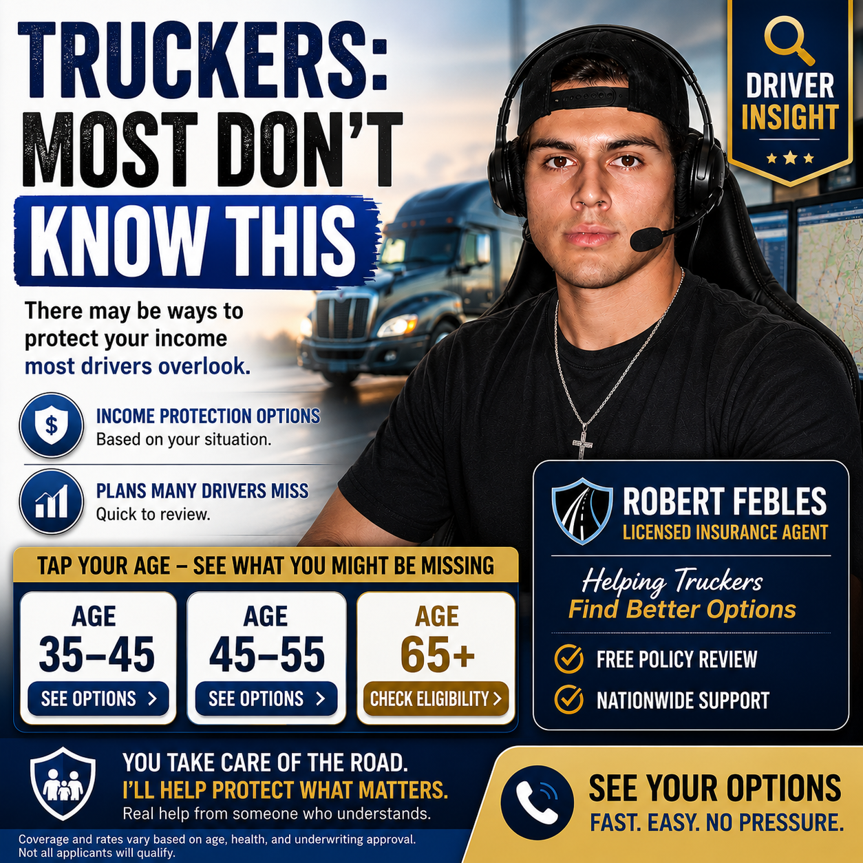 American Trucker Association Facebook ad: Plans Start at $2/Day