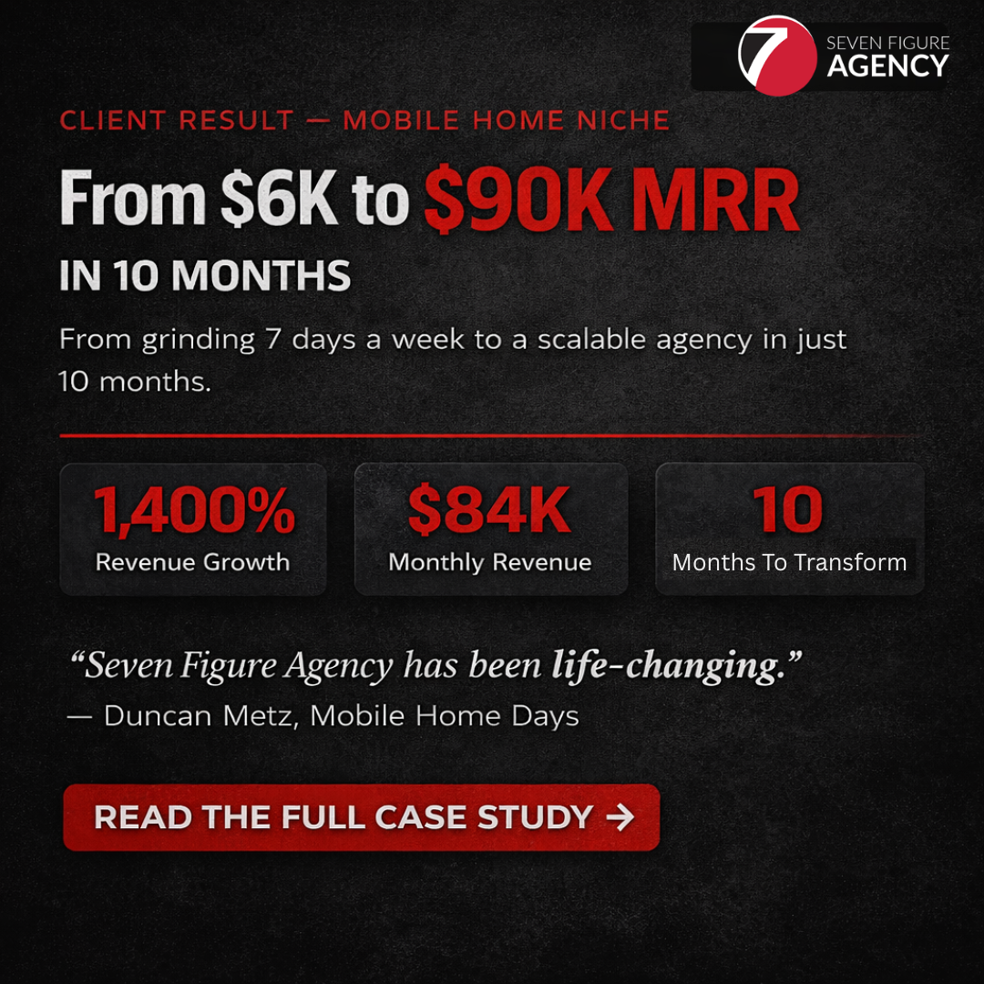 Seven Figure Agency Facebook ad