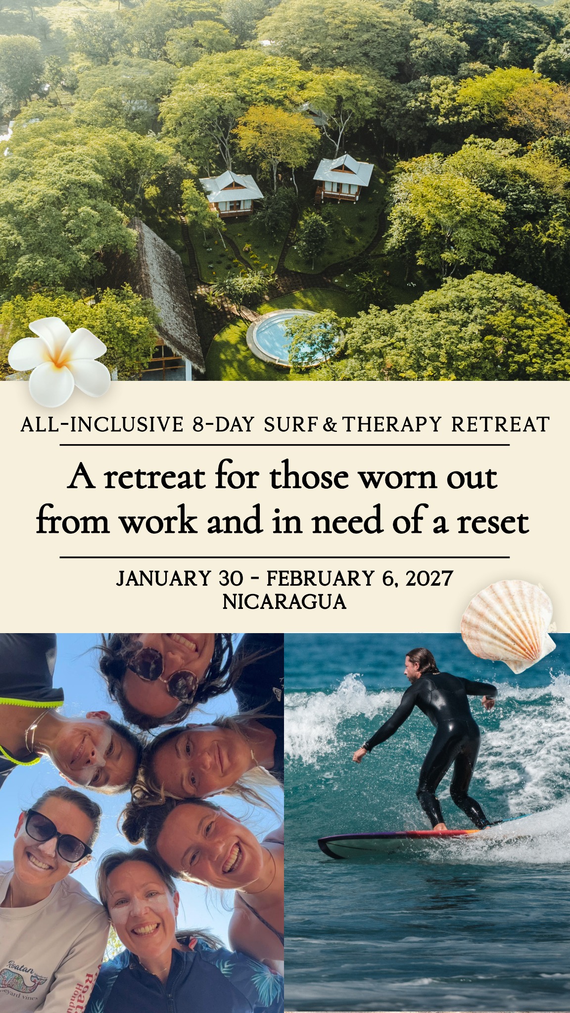 Ripple Surf Therapy Facebook ad: From heartbreak to your first wave