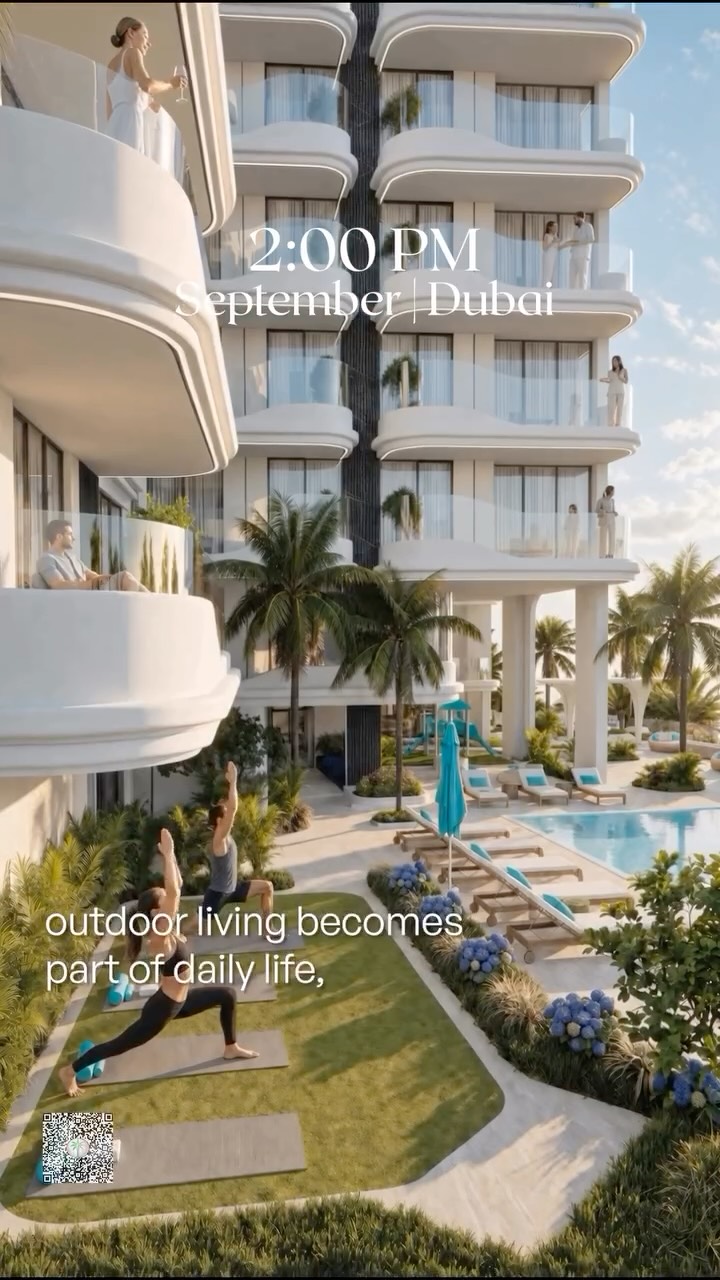 REEF Luxury Developments Facebook ad: While summer heat can leave outdoor spaces quiet…