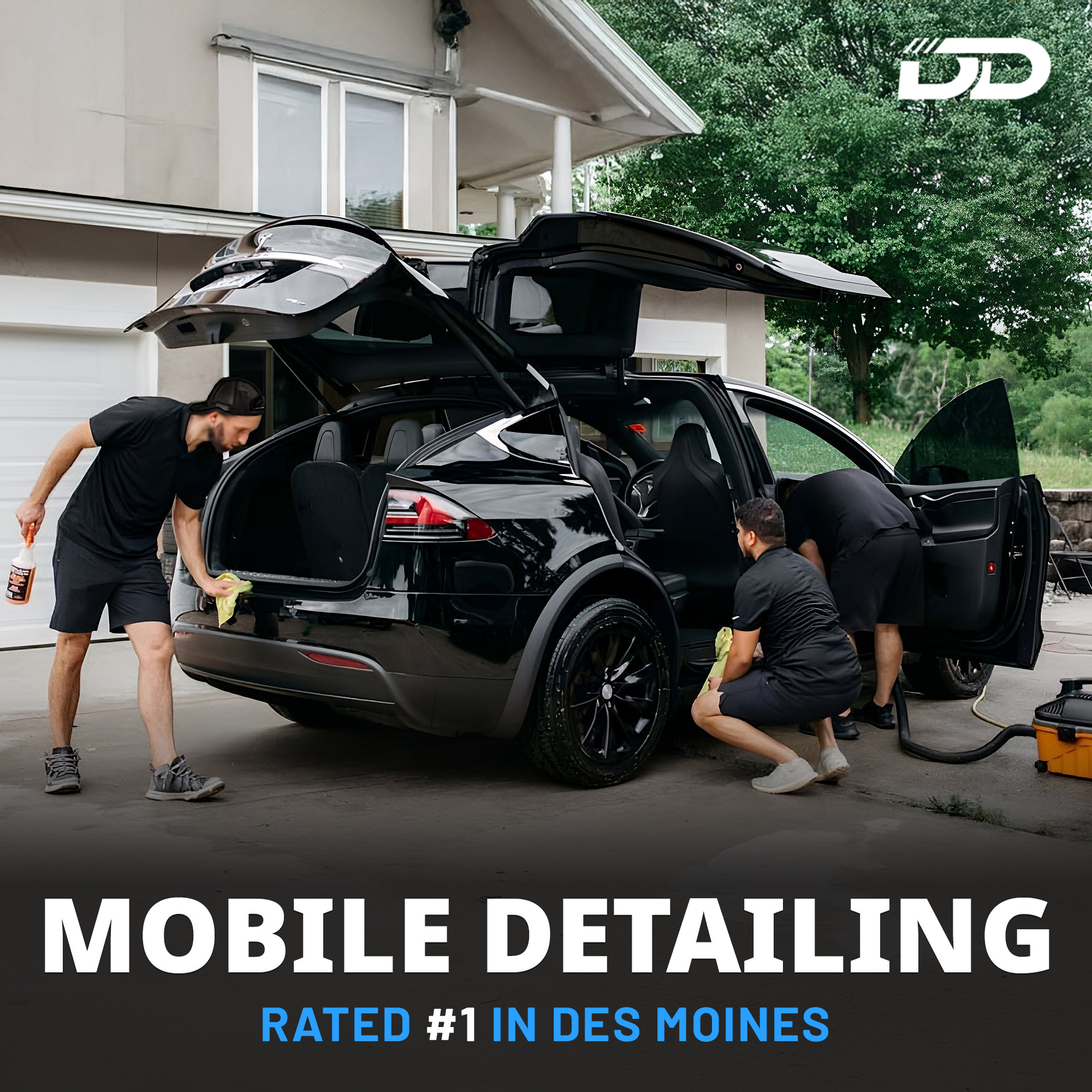 DSM DETAILING Facebook ad: Interior & Exterior Detailing Starting at $225