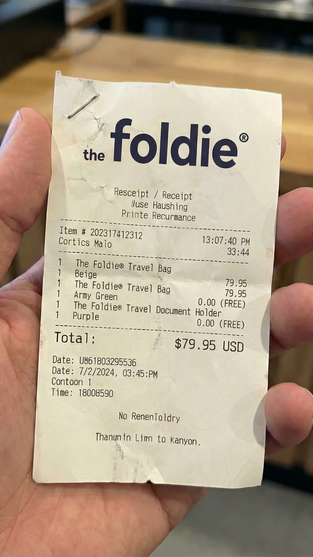The Foldie Facebook ad