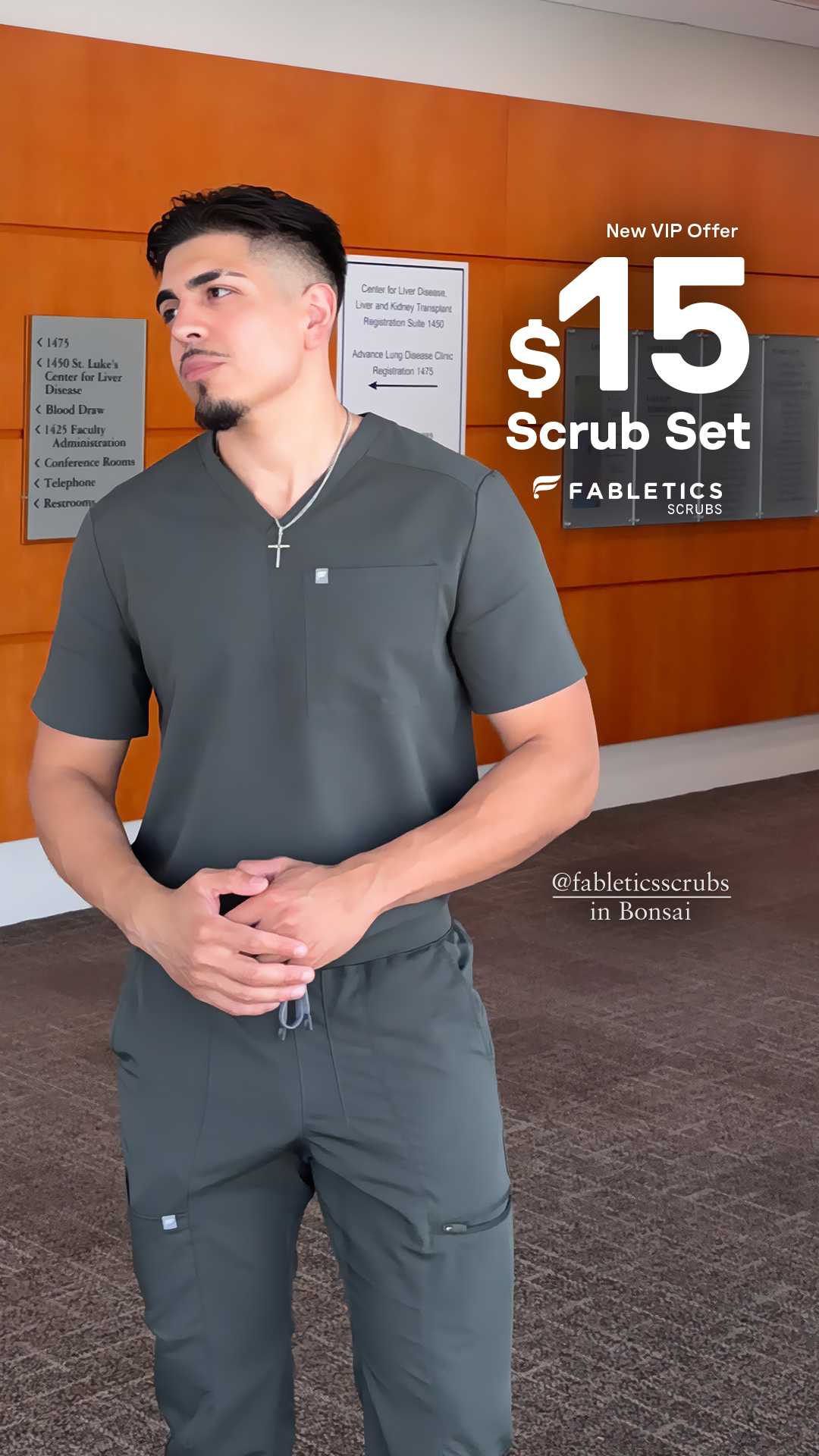 Fabletics Scrubs Facebook ad