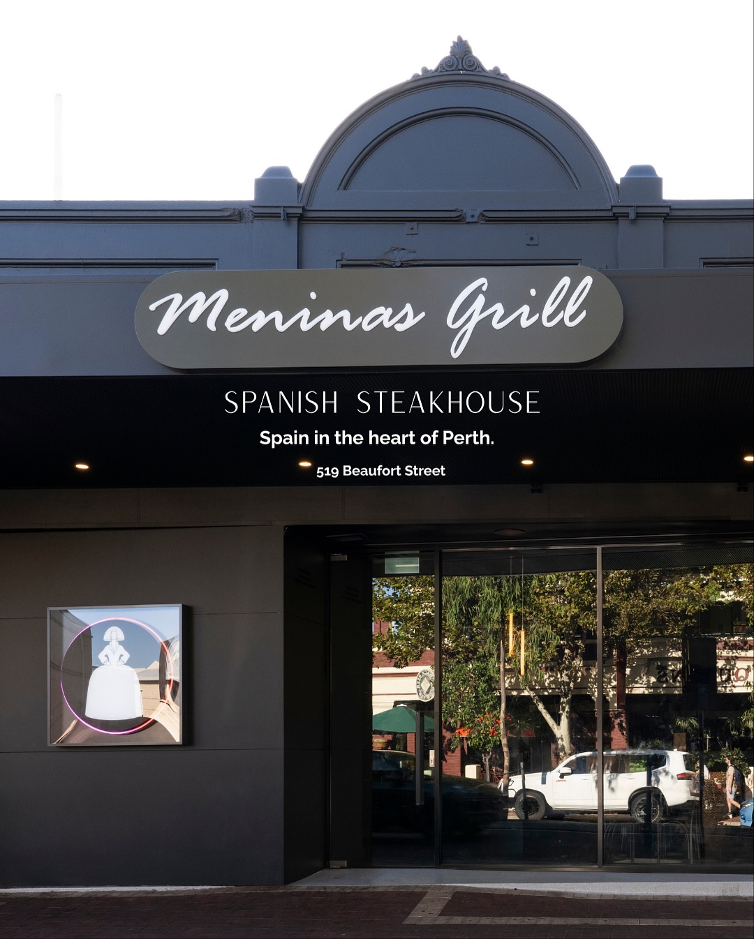 Meninas Grill Facebook ad: BOOK NOW! 519 Beaufort Street, Perth, Western Australia…