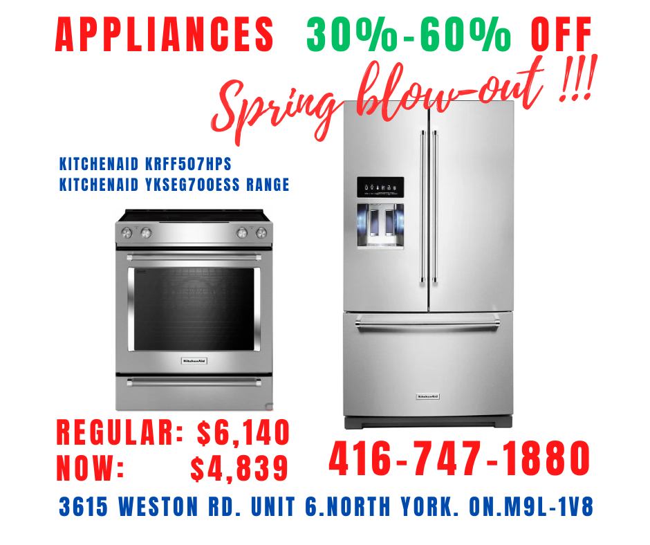 Appliances Discount Source Facebook ad: Huge saving appliances from 30% to 60% off.
