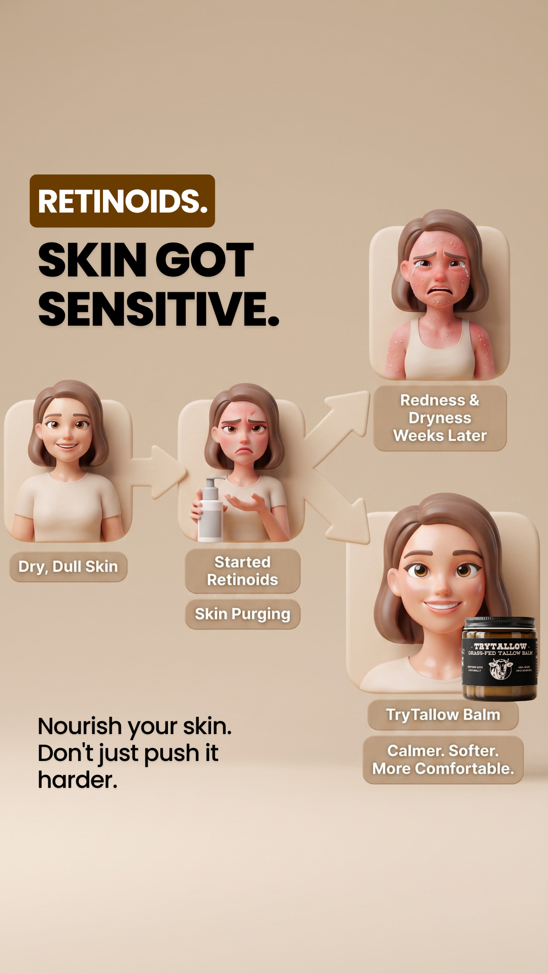TryTallow - Natural Skincare Facebook ad