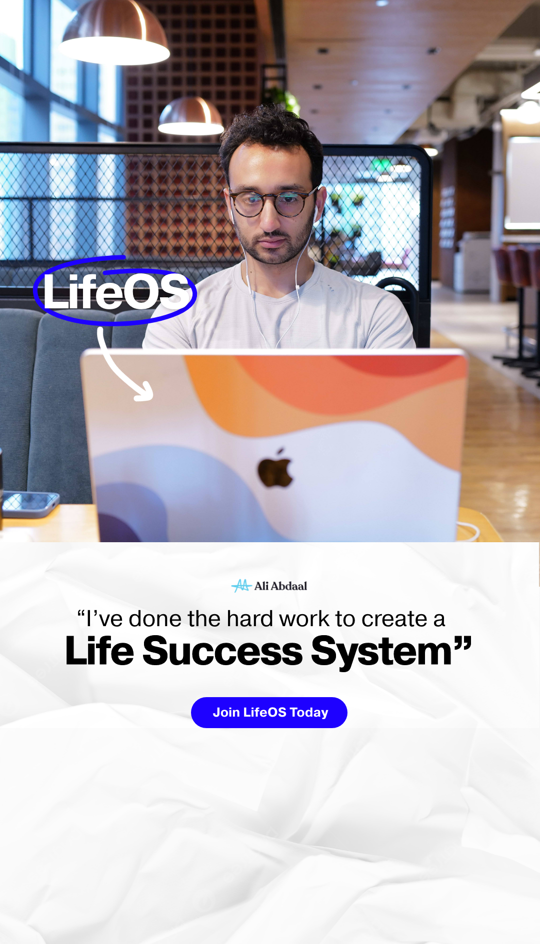 Ali Abdaal Facebook ad