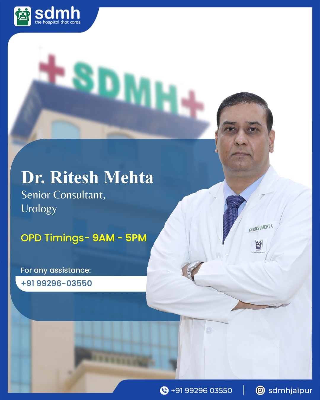 Santokba Durlabhji Memorial Hospital Facebook ad: Expertise in advanced urological care.