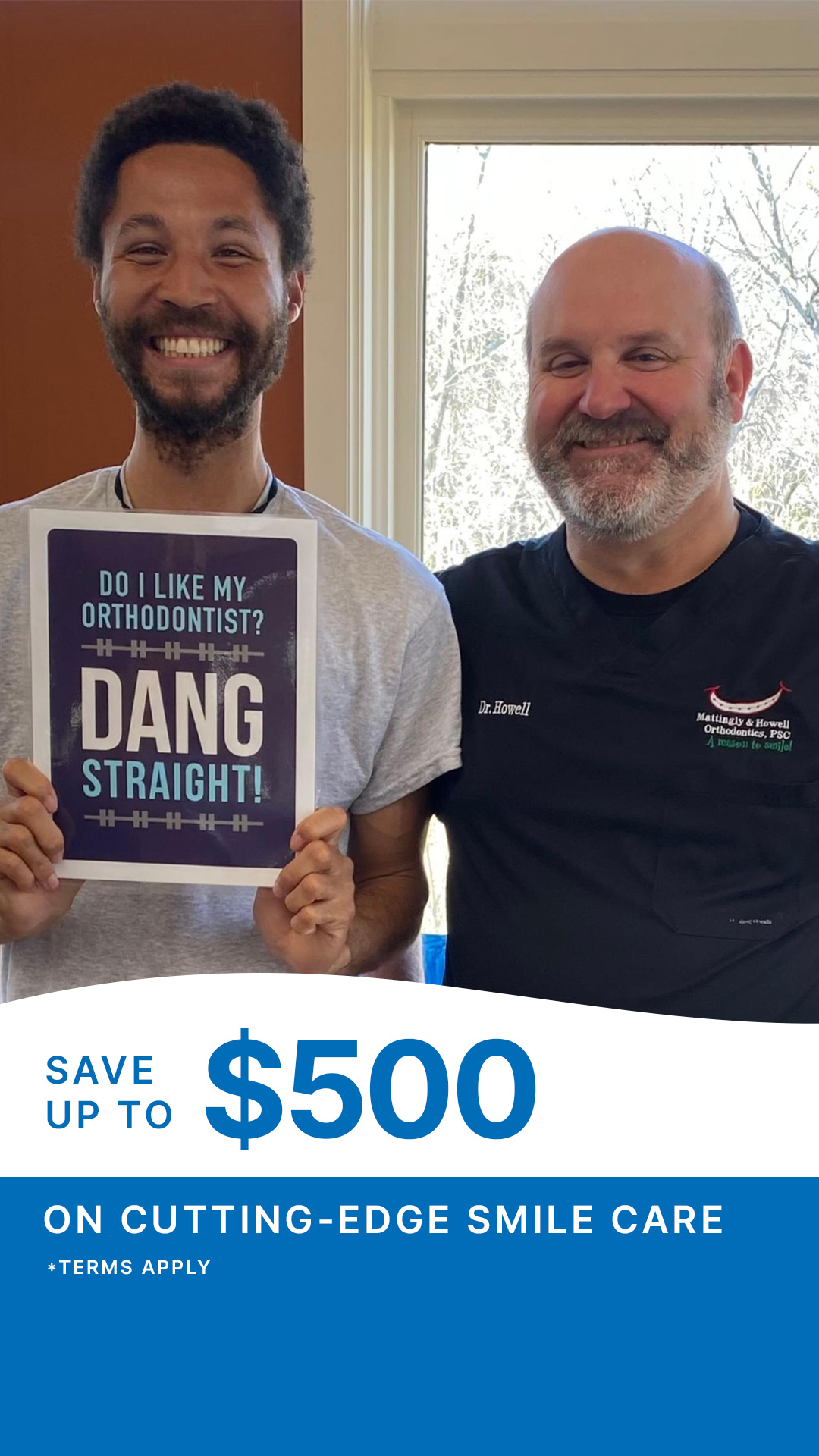 Mattingly and Howell Orthodontics Facebook ad from Apr 13, 2026