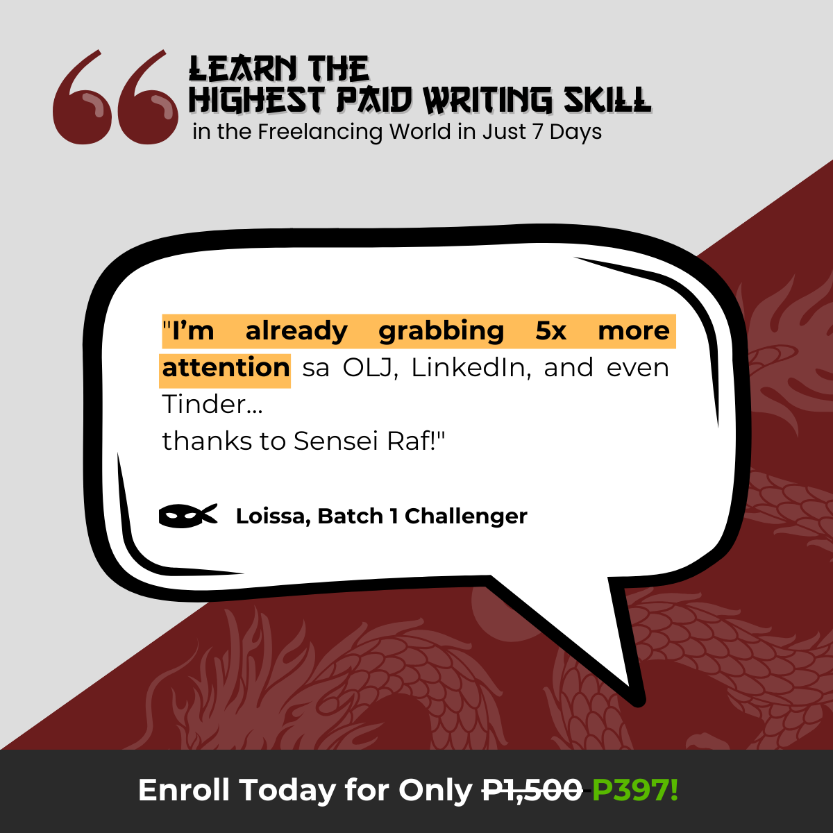Sensei Raf Facebook ad