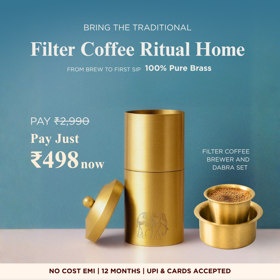 Veda Essentials. Facebook ad: Filter Coffee, Done Properly