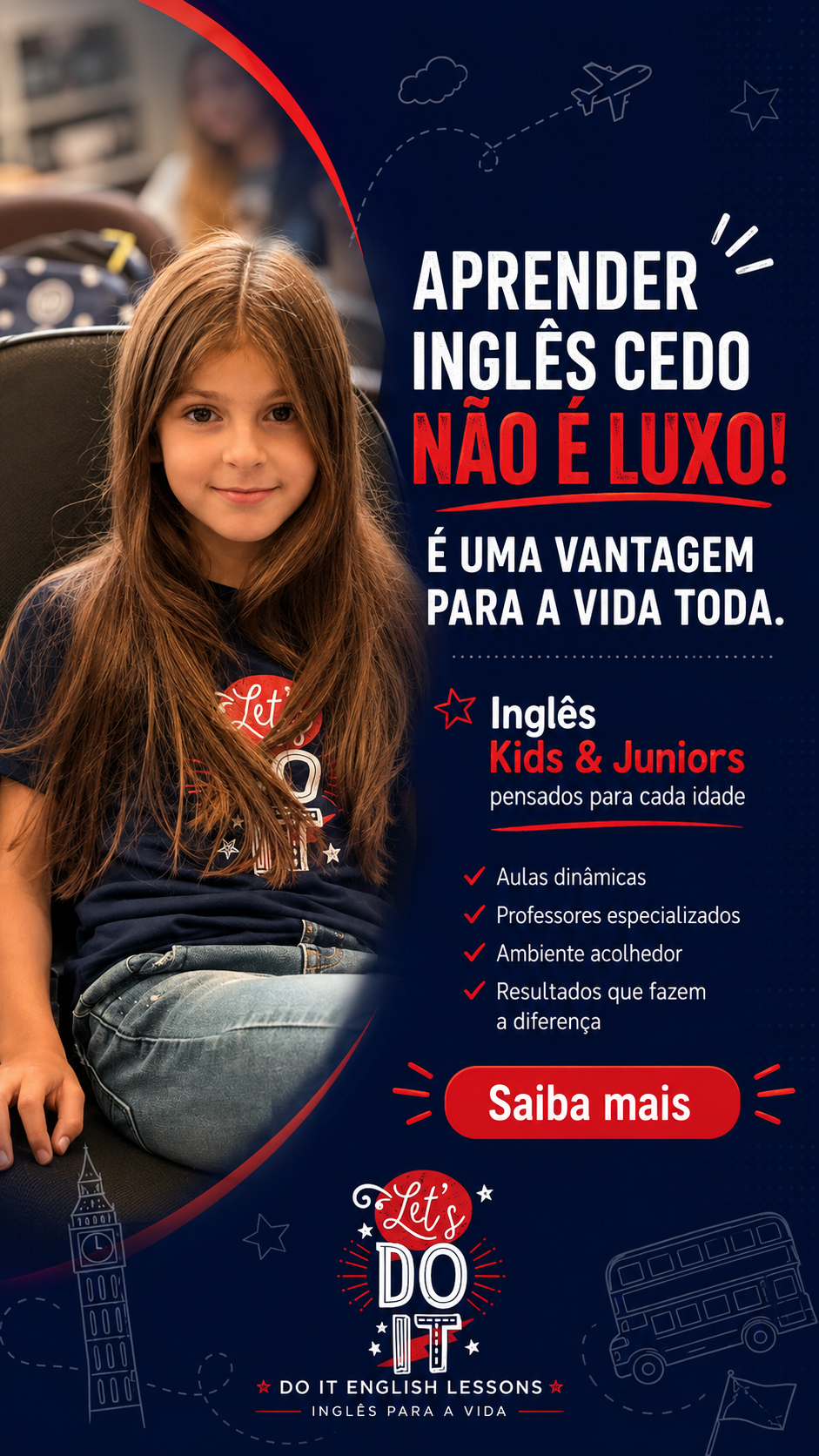 Do It - English Lessons Facebook ad: Inglês Kids