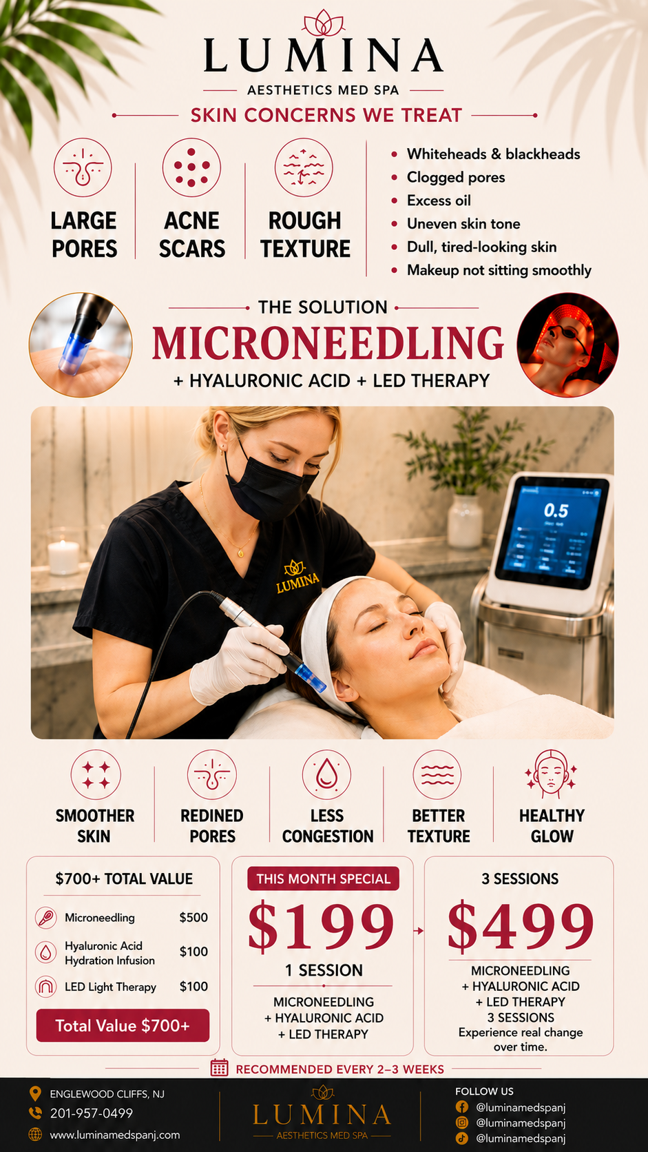 Lumina Aesthetics Med Spa Facebook ad from May 28, 2026