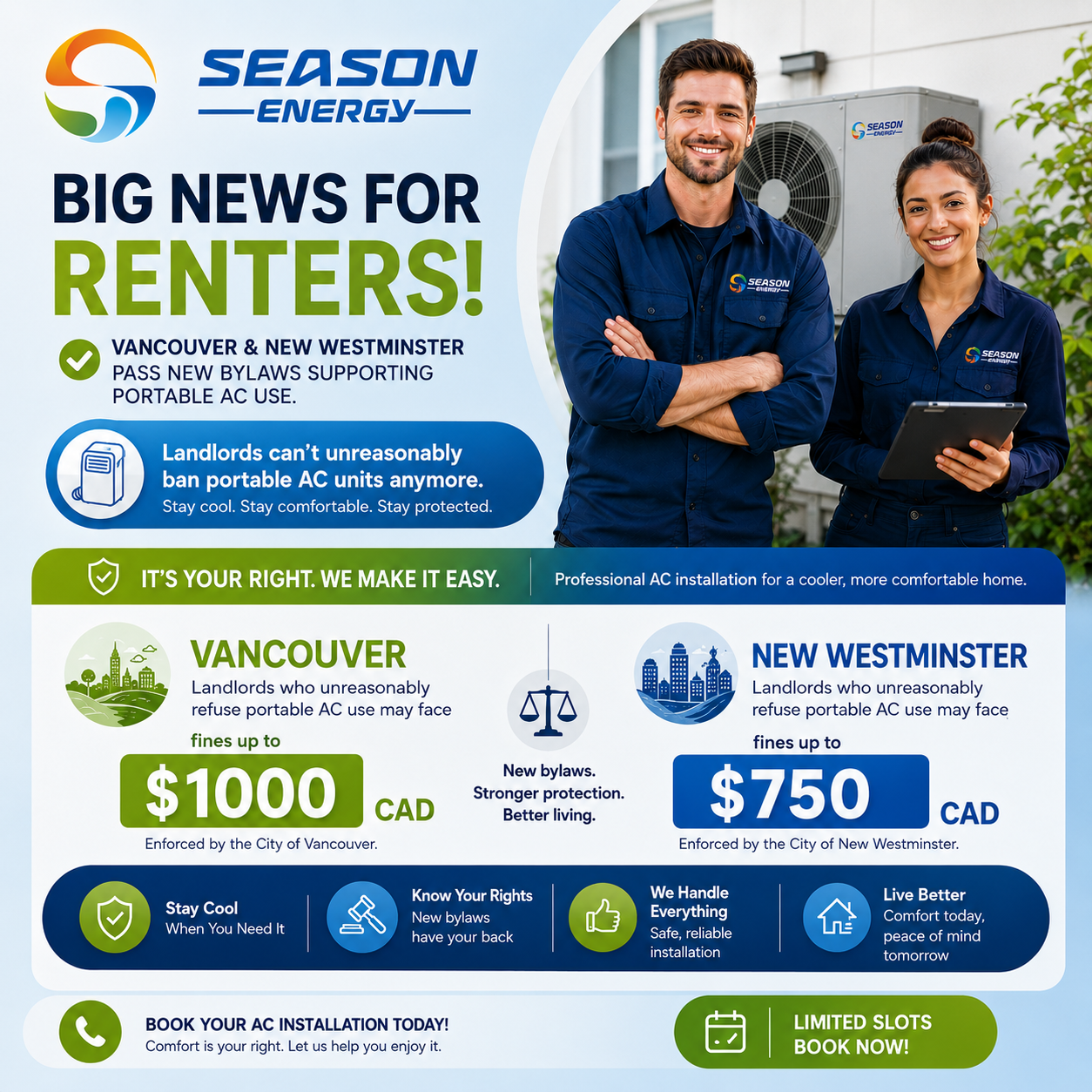 Season Hvac Facebook ad: Enjoy immediate control of your comfort