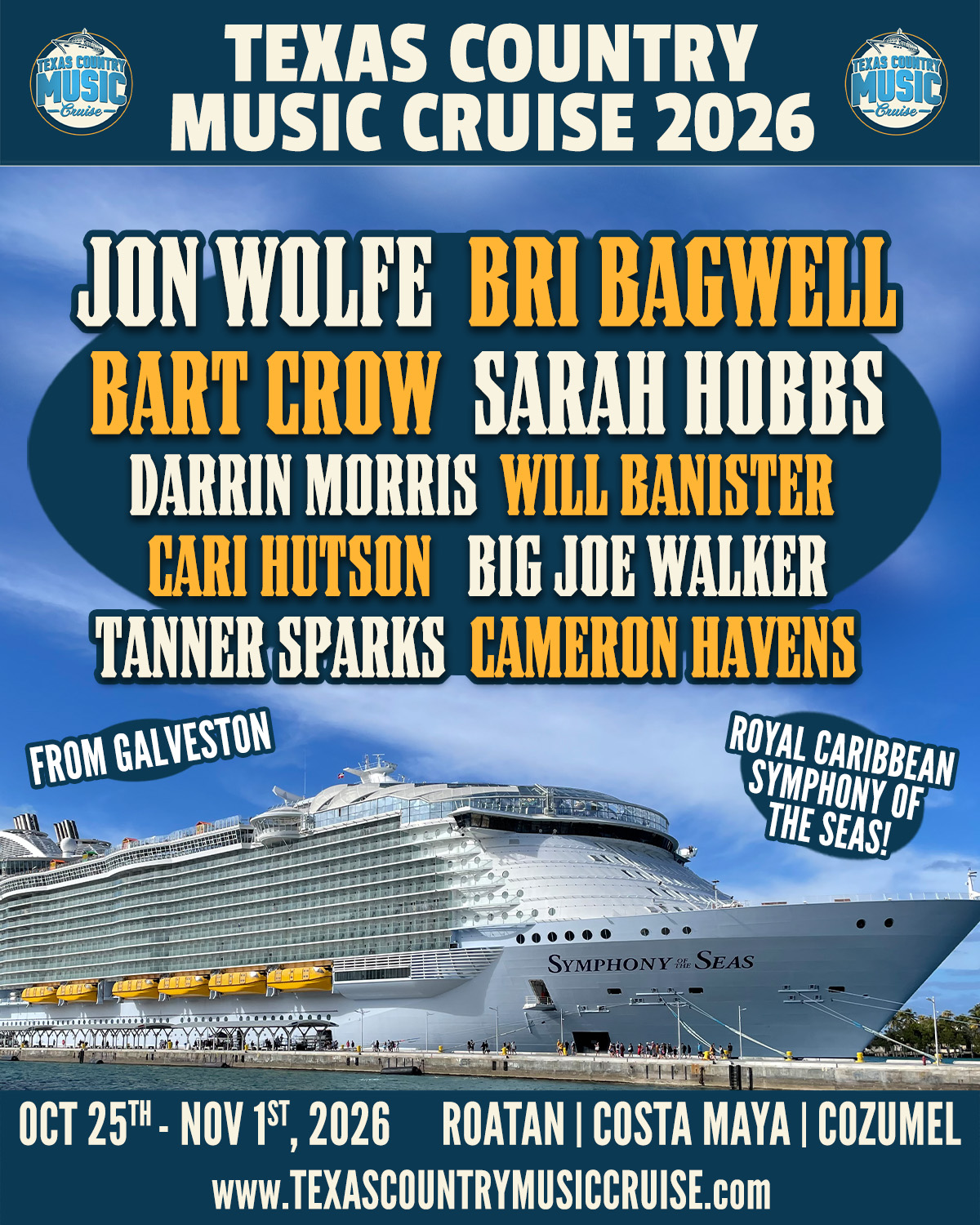 Texas Country Music Cruise Facebook ad: Join us Oct.