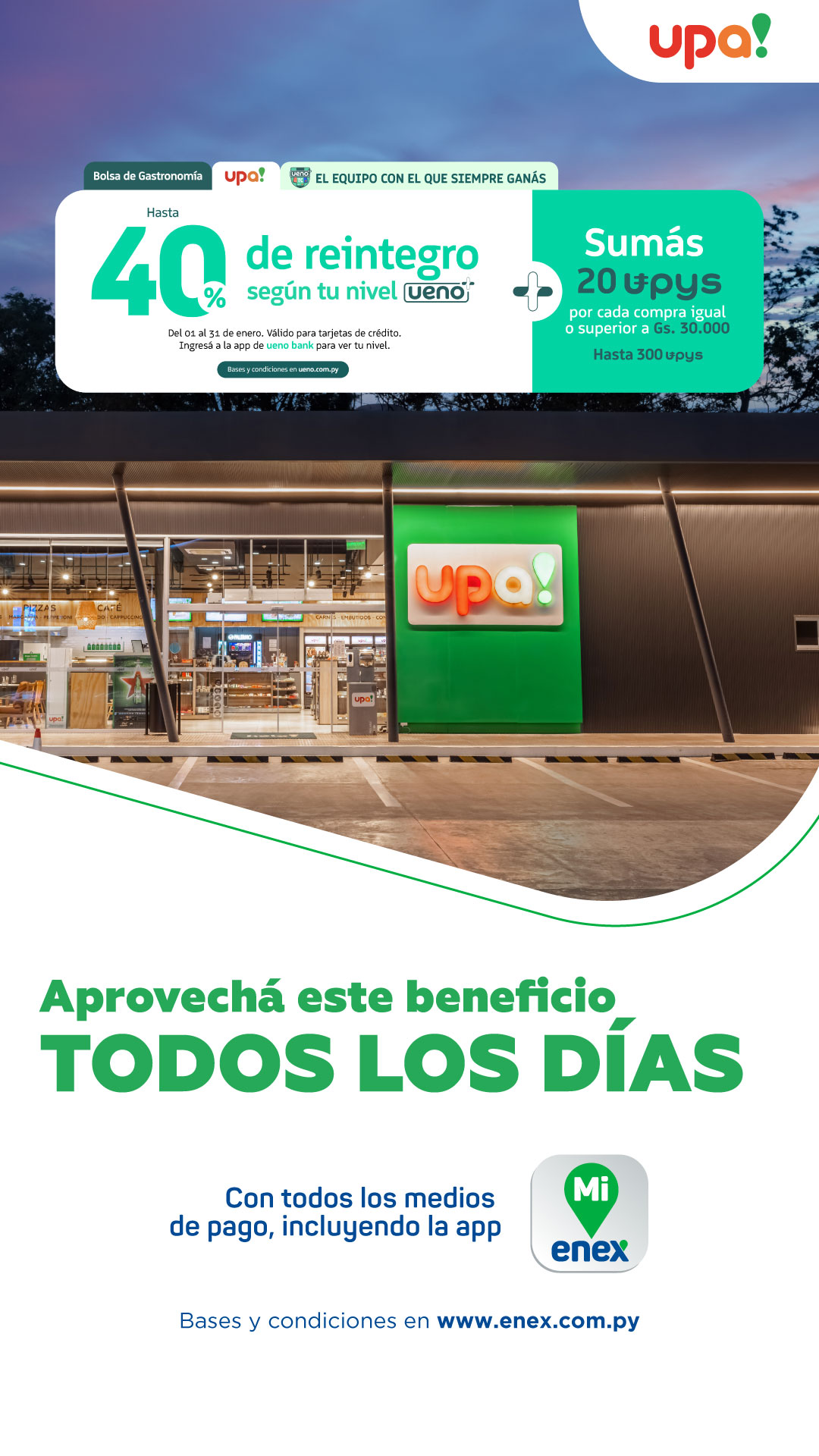 Tiendas Upa Paraguay Facebook ad from Jan 13, 2026