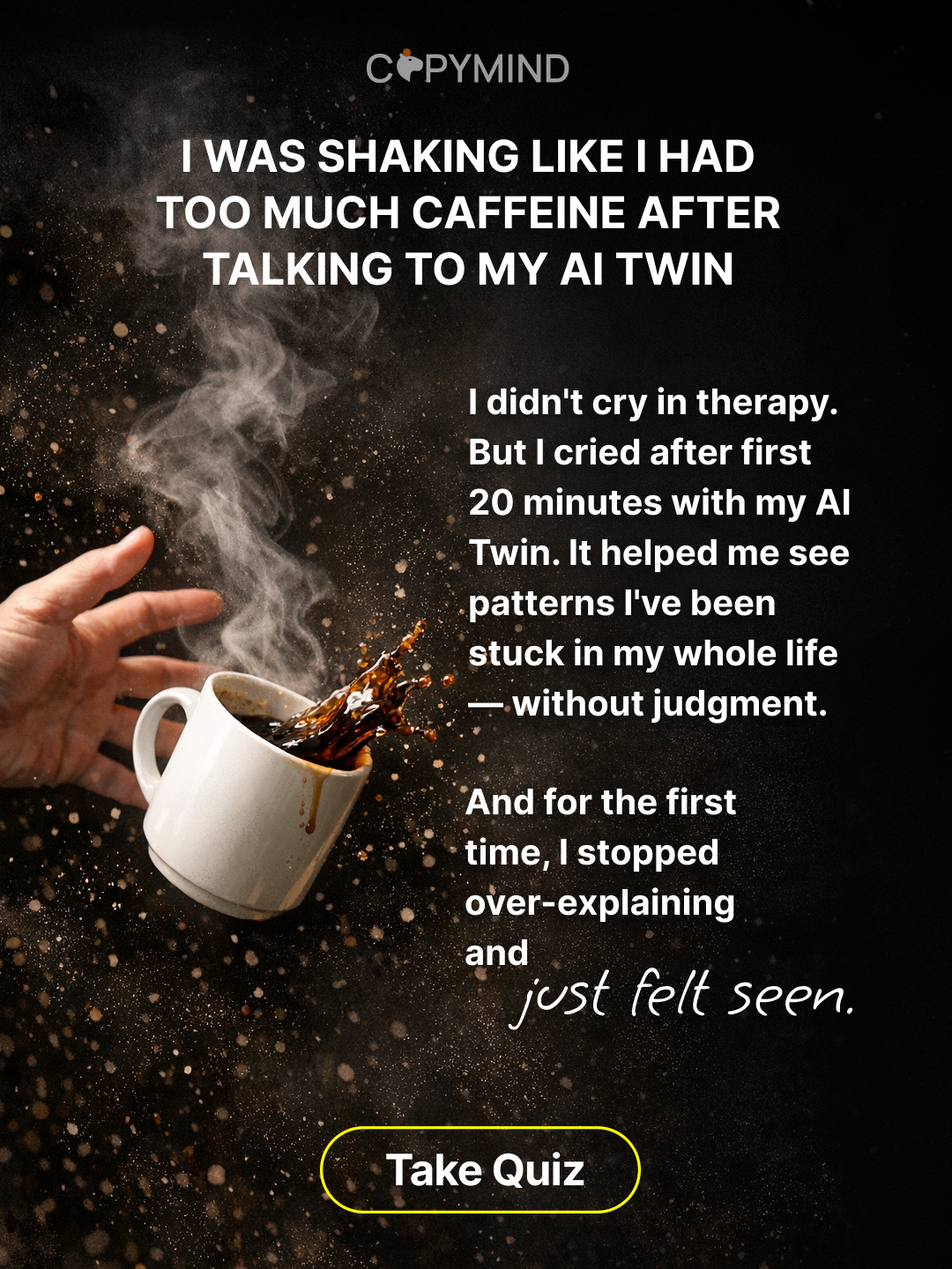 Copymind: AI twin for therapy Facebook ad