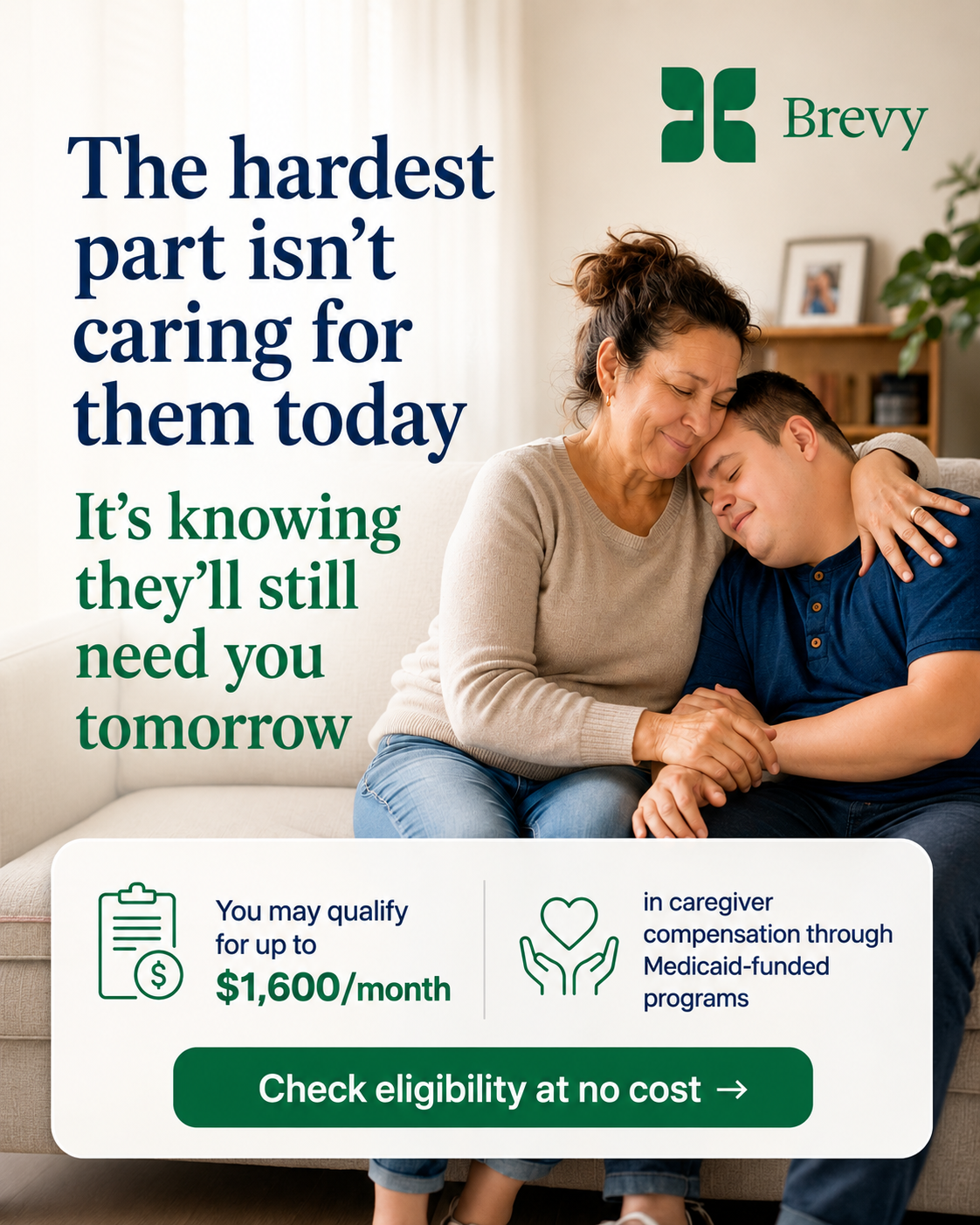 Brevy Care Facebook ad from Aug 13, 2026