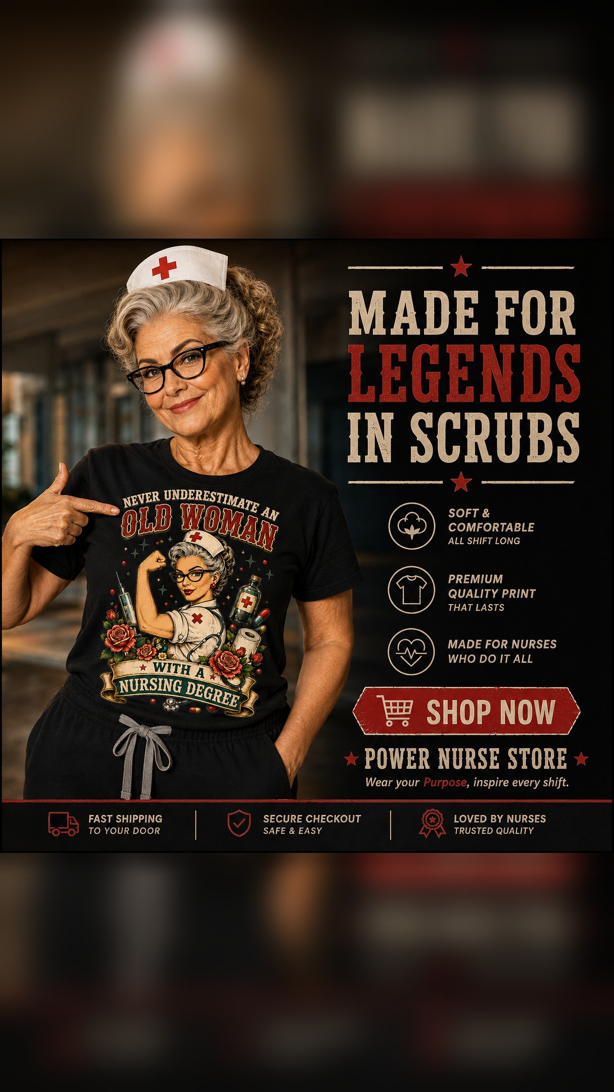Grumpy Nurse store Facebook ad