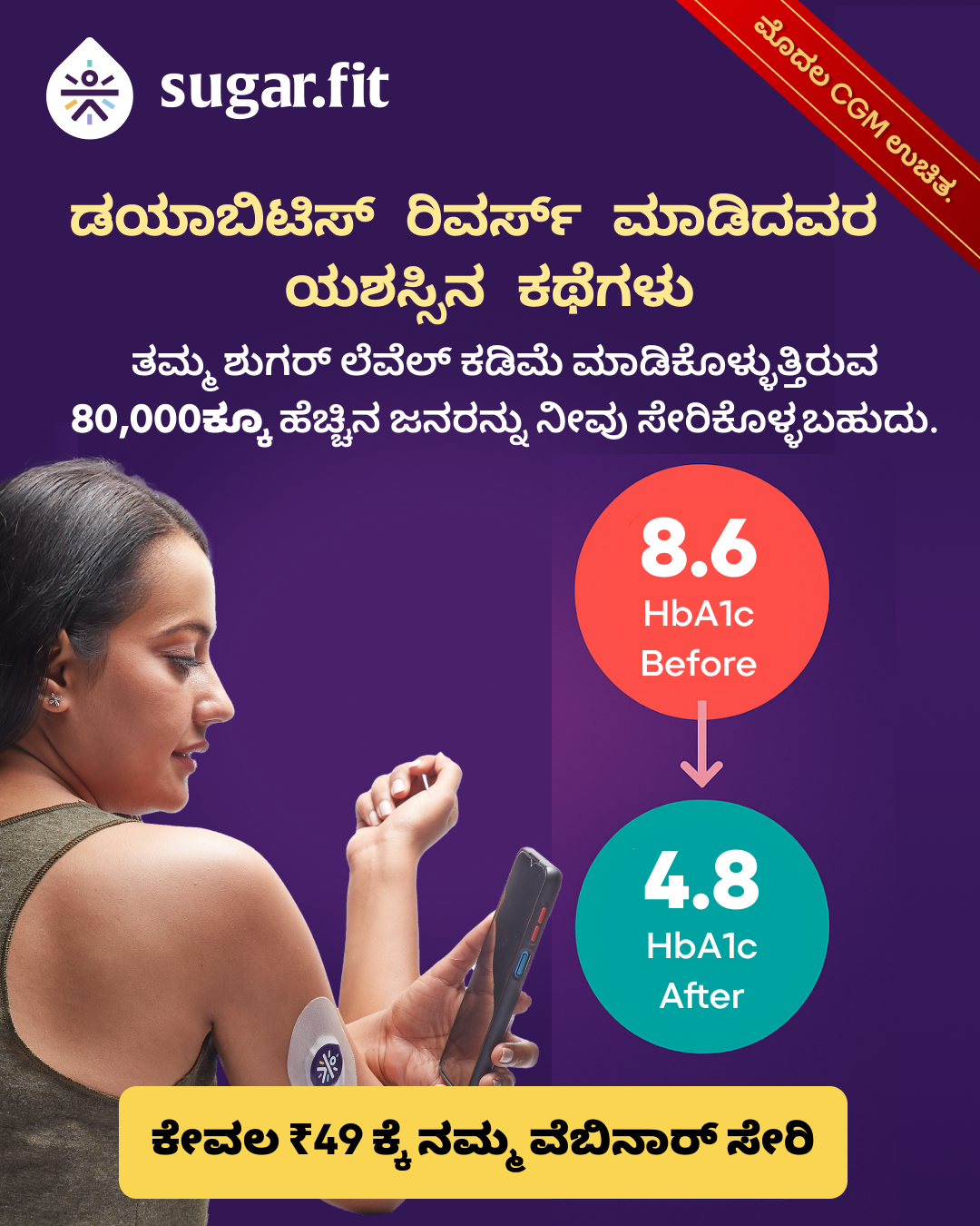 Sugar.fit Kannada Facebook ad