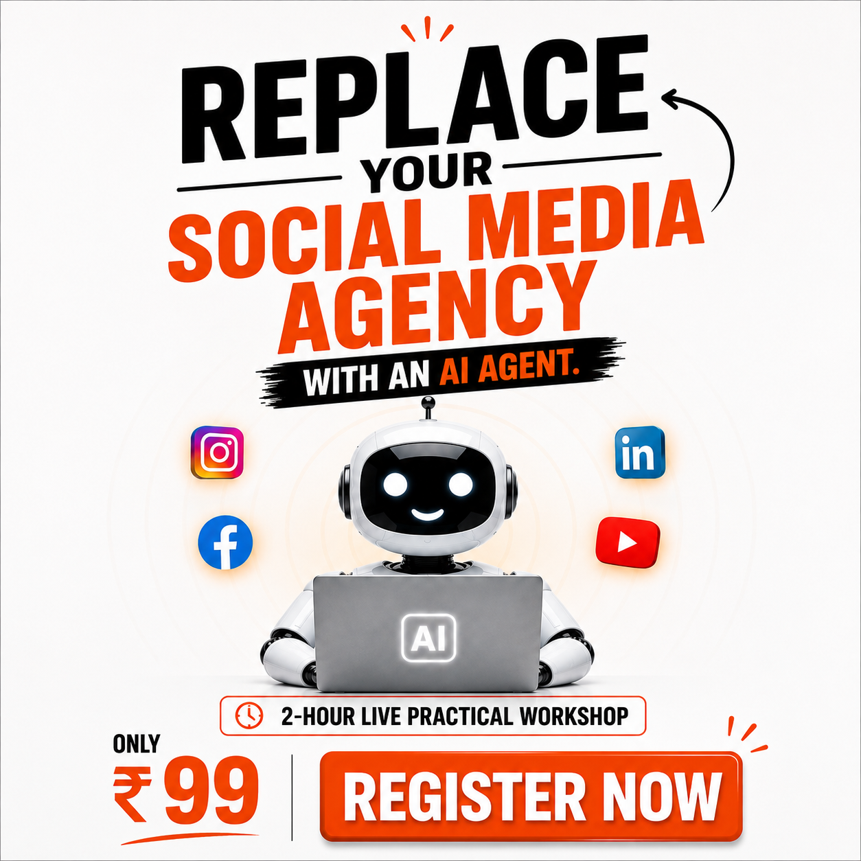 Social Seller Academy Facebook ad: Learn to Autmate Your Social Media using AI