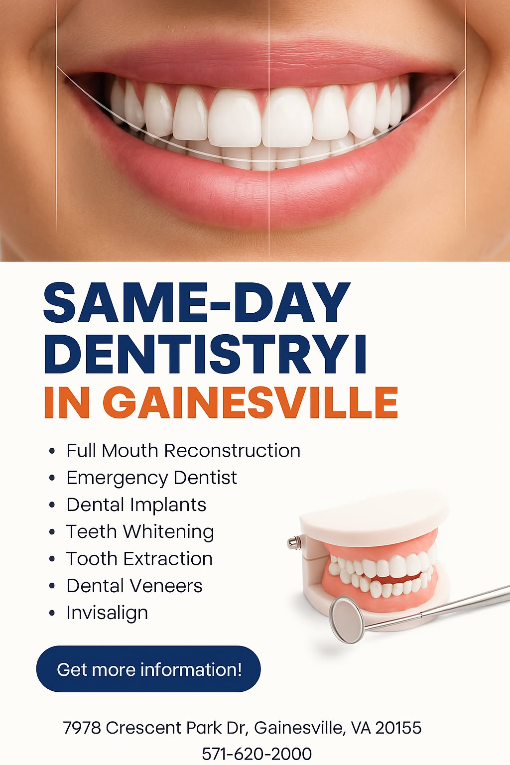 Gainesville Complete Dental Facebook ad: Get the Smile You Deserve