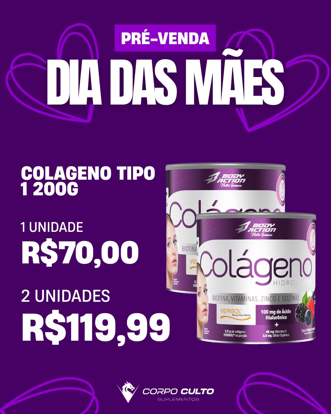 Corpo Culto Suplementos Facebook ad: PROMOÇÃO DA SEMANA CHEGOU