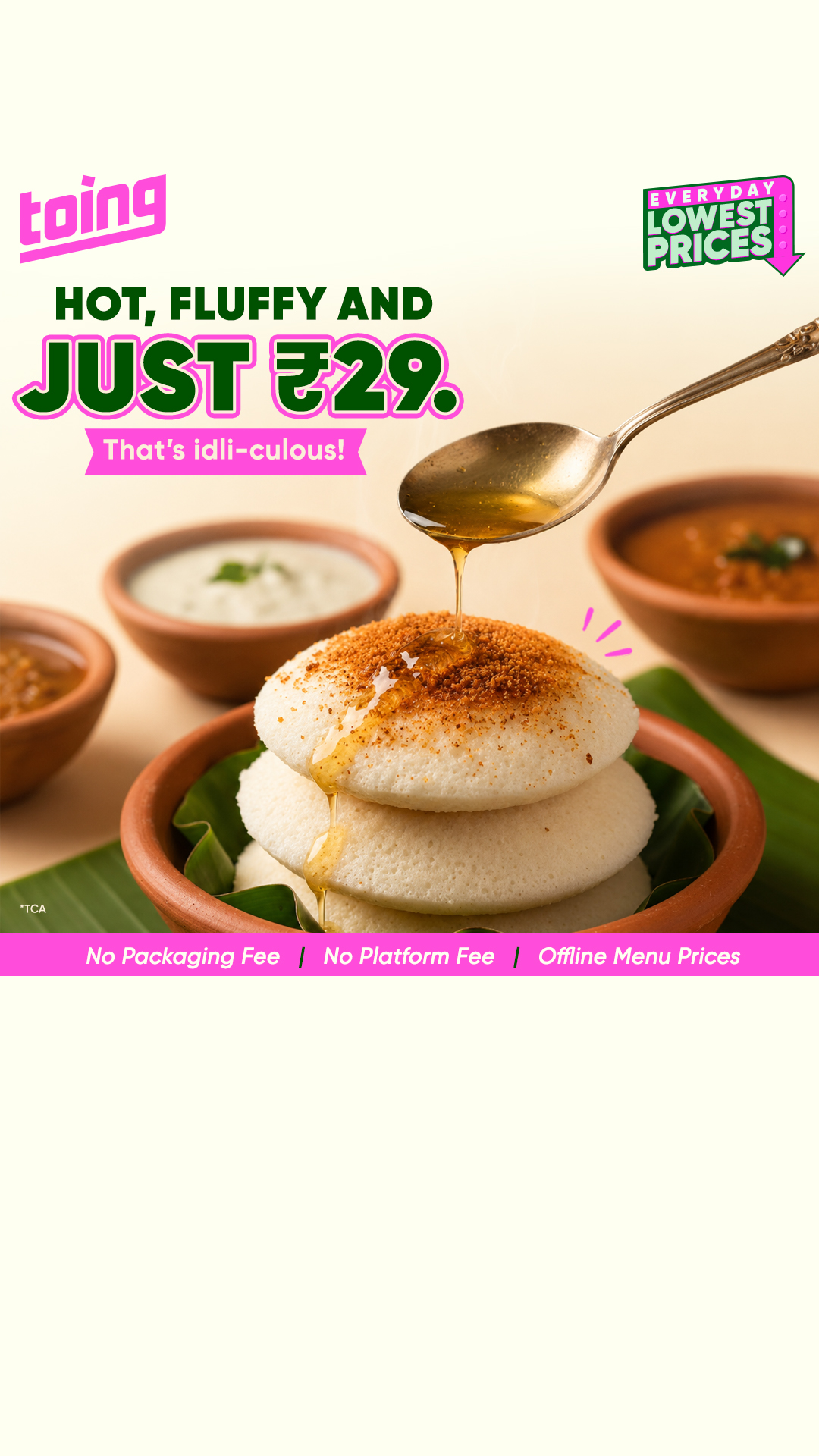 Toing Facebook ad: Pizza Starting at ₹49
