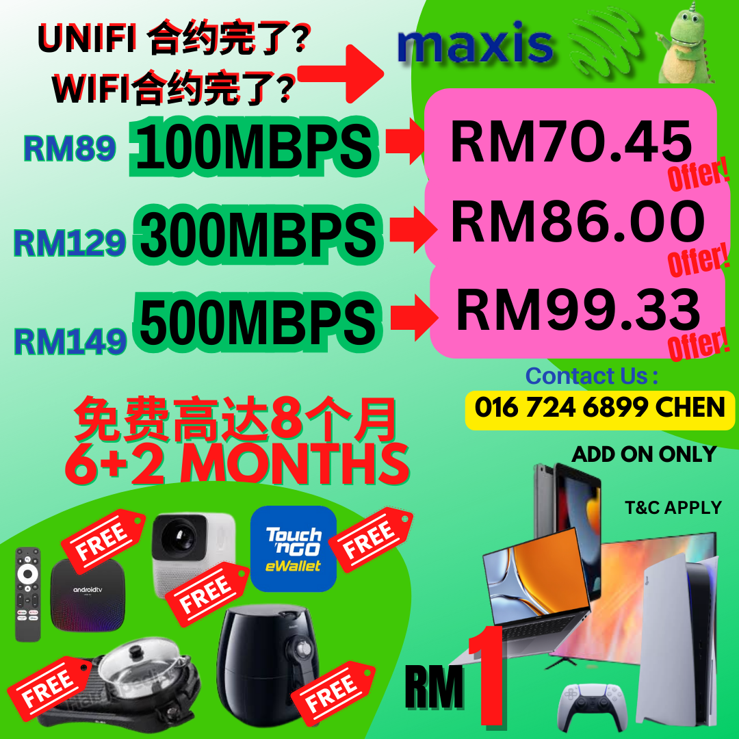 All Fibre Solutions - Unifi Maxis Time -CHEN Facebook ad: 联系我们