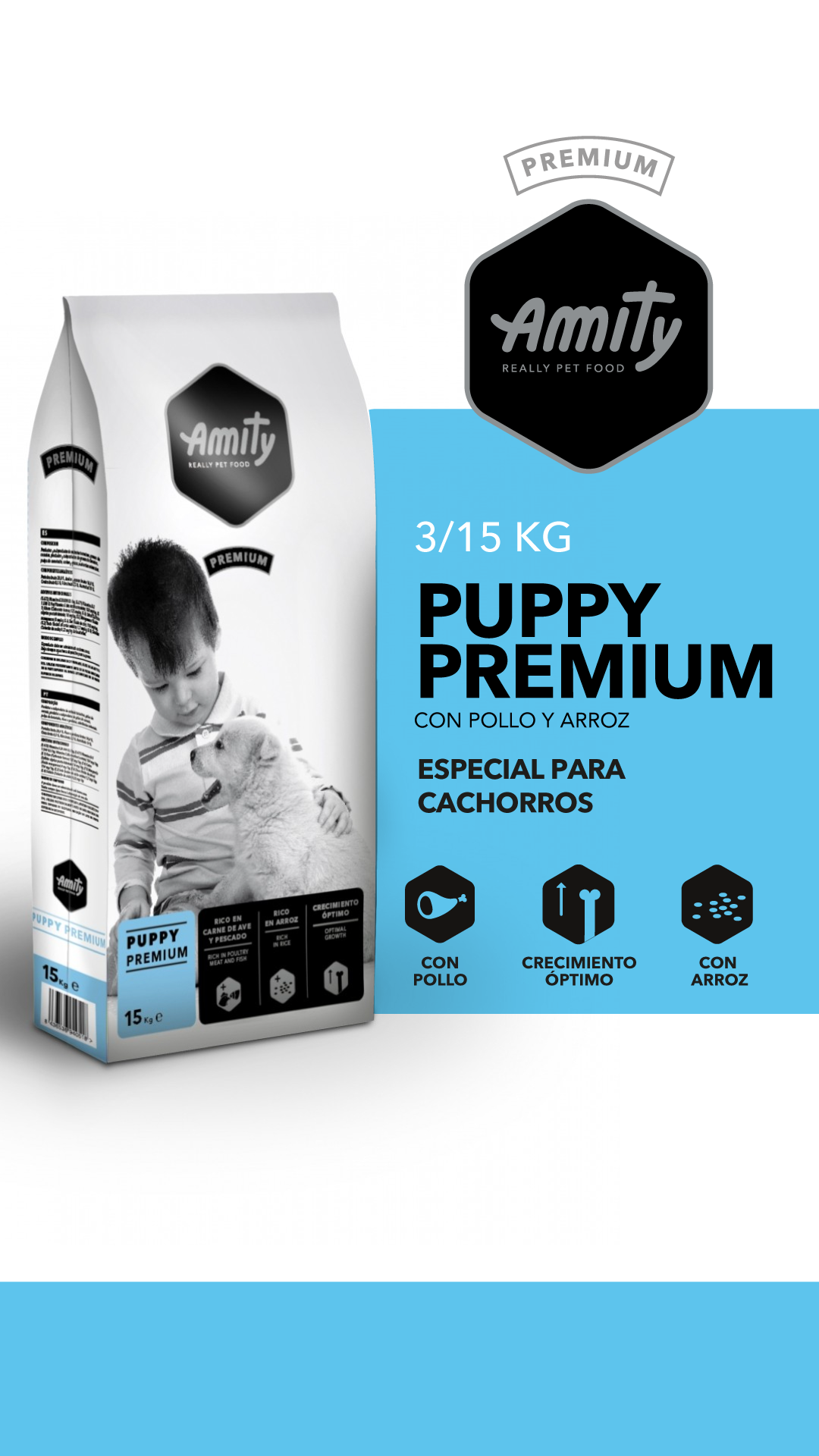 Amity Pet Food CR Facebook ad: Cuando elegís un alimento con carne como ingrediente…