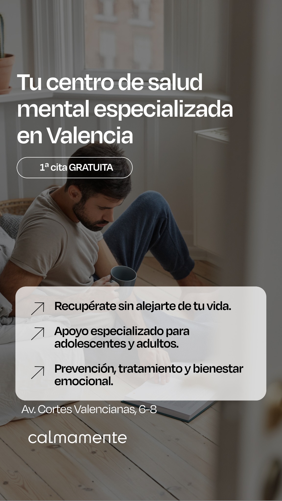 Calmamente Facebook ad from Jan 28, 2026