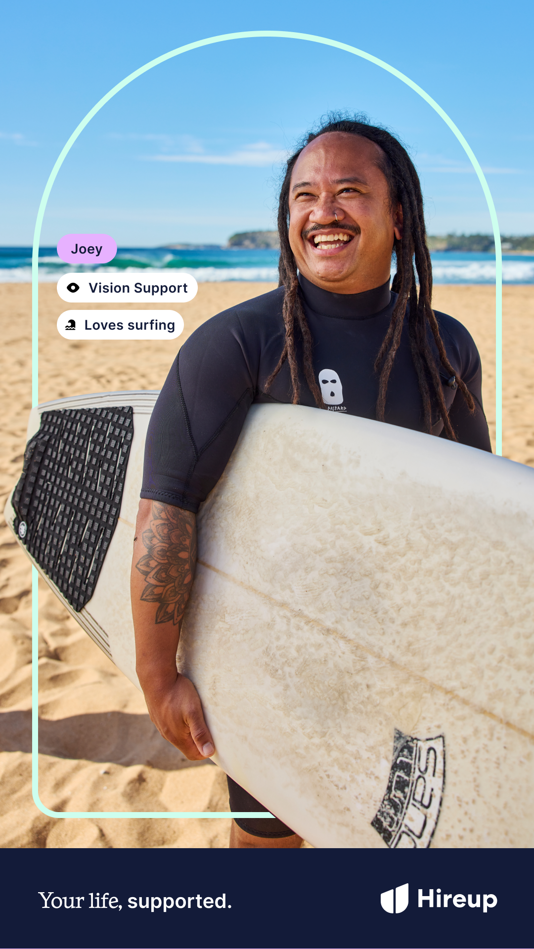 Hireup Facebook ad