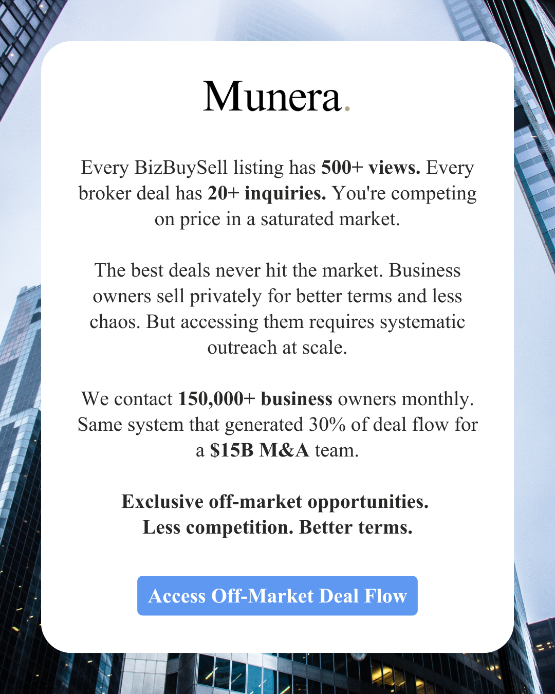 Munera Ventures Facebook ad