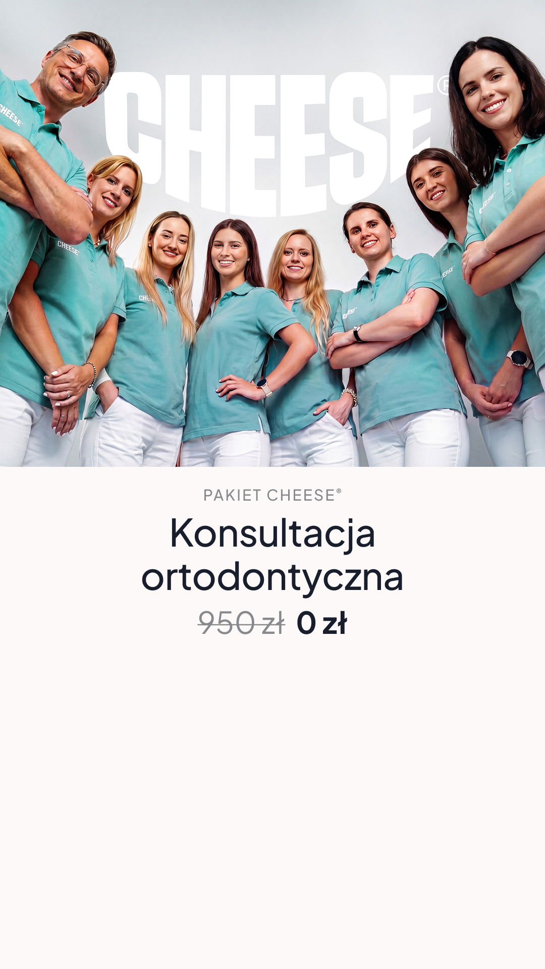 Cheese Ortodoncja Przyszłości Facebook ad