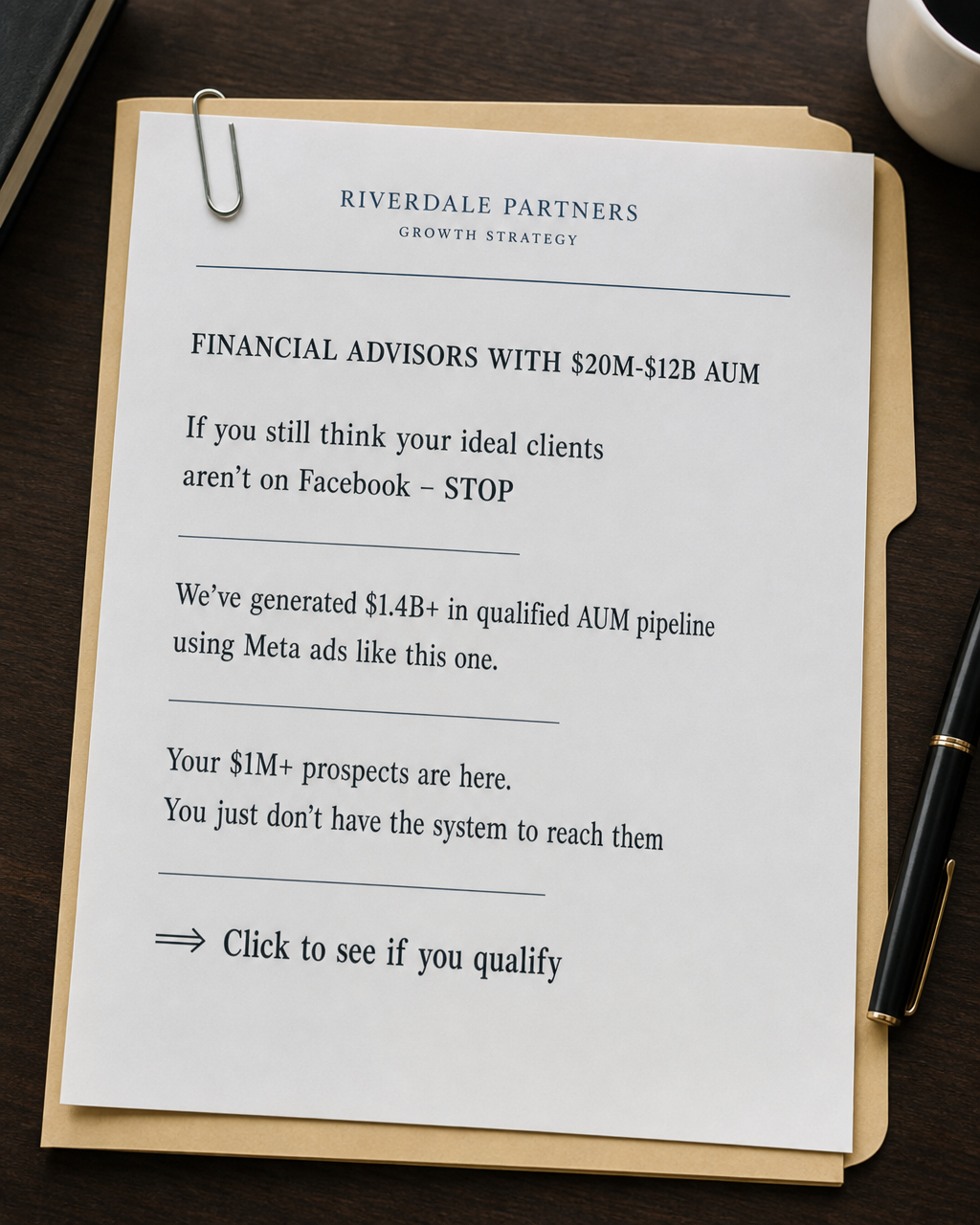 Catalyze Growth Partners Facebook ad