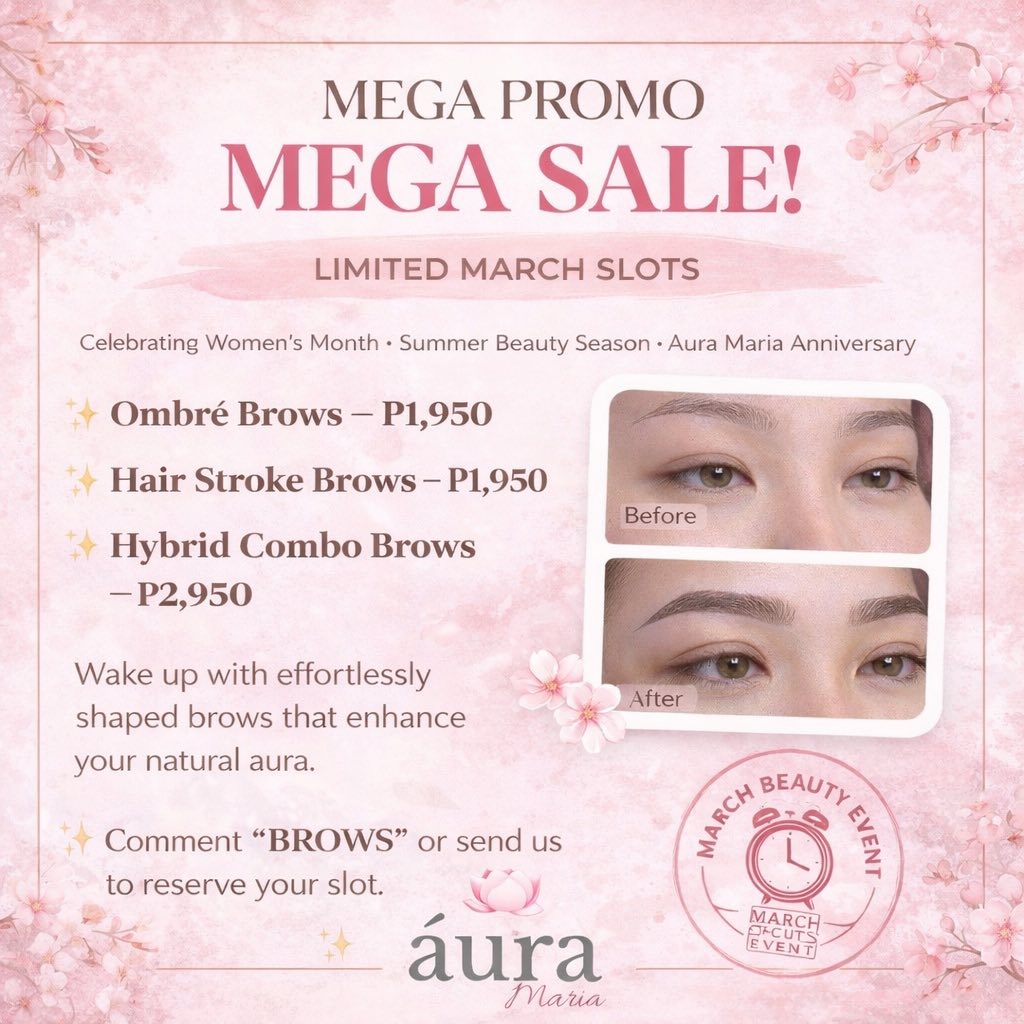Aura Maria Aesthetics Facebook ad: BIGGEST BEAUTY SALE OF THE YEAR IS HERE!