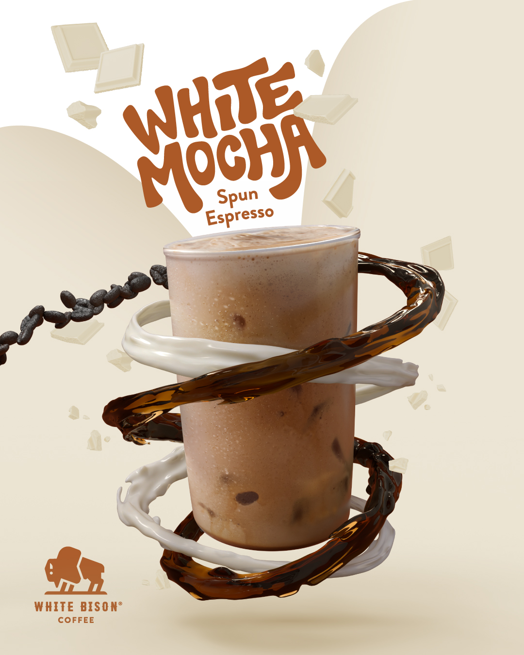White Bison Coffee Facebook ad: Spun to Perfection!