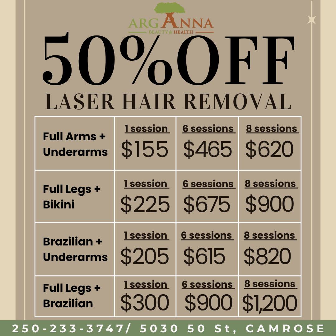 ArgAnna Beauty Facebook ad: Laser hair removal is the easiest way to…