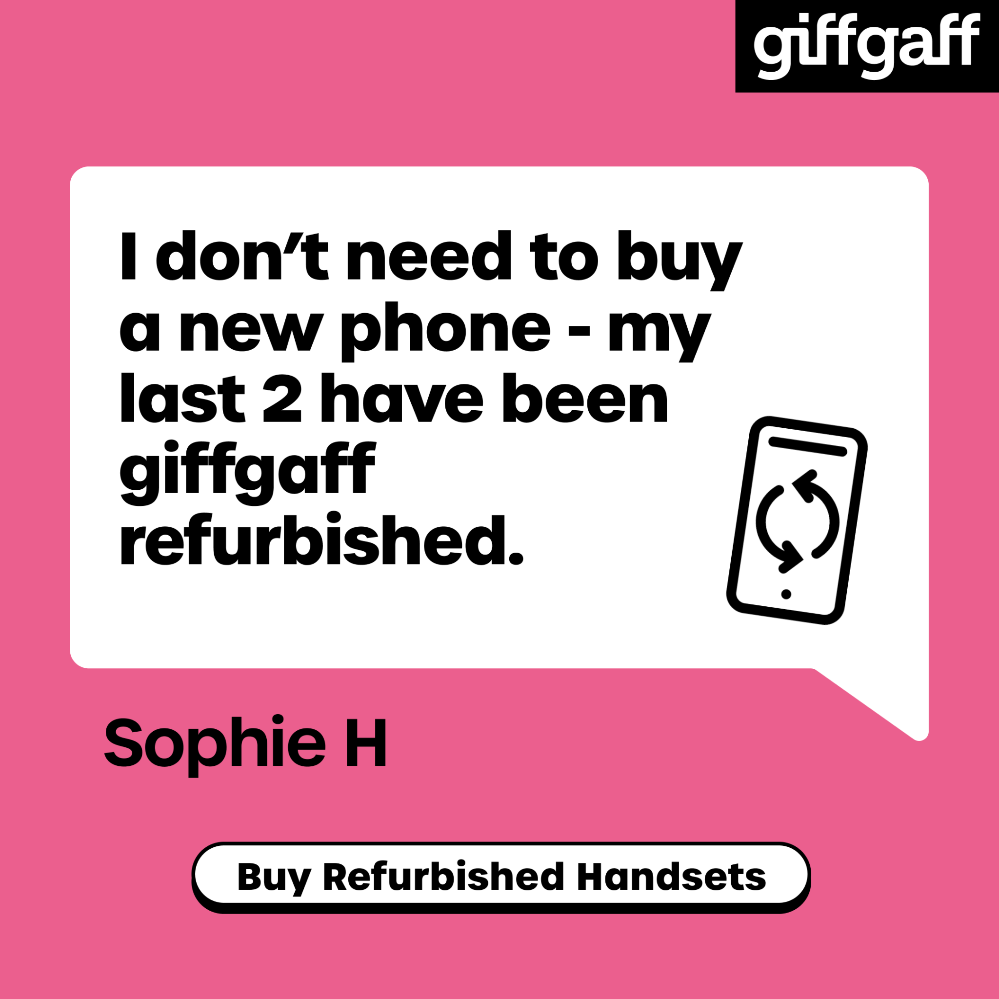 giffgaff Facebook ad: Properly checked. Seriously shiny.