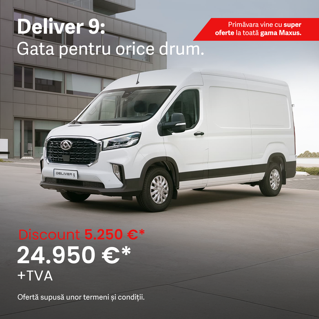 MAXUS Motors Romania Facebook ad: Pentru afacerile care transportă mult, fiecare metru cub…