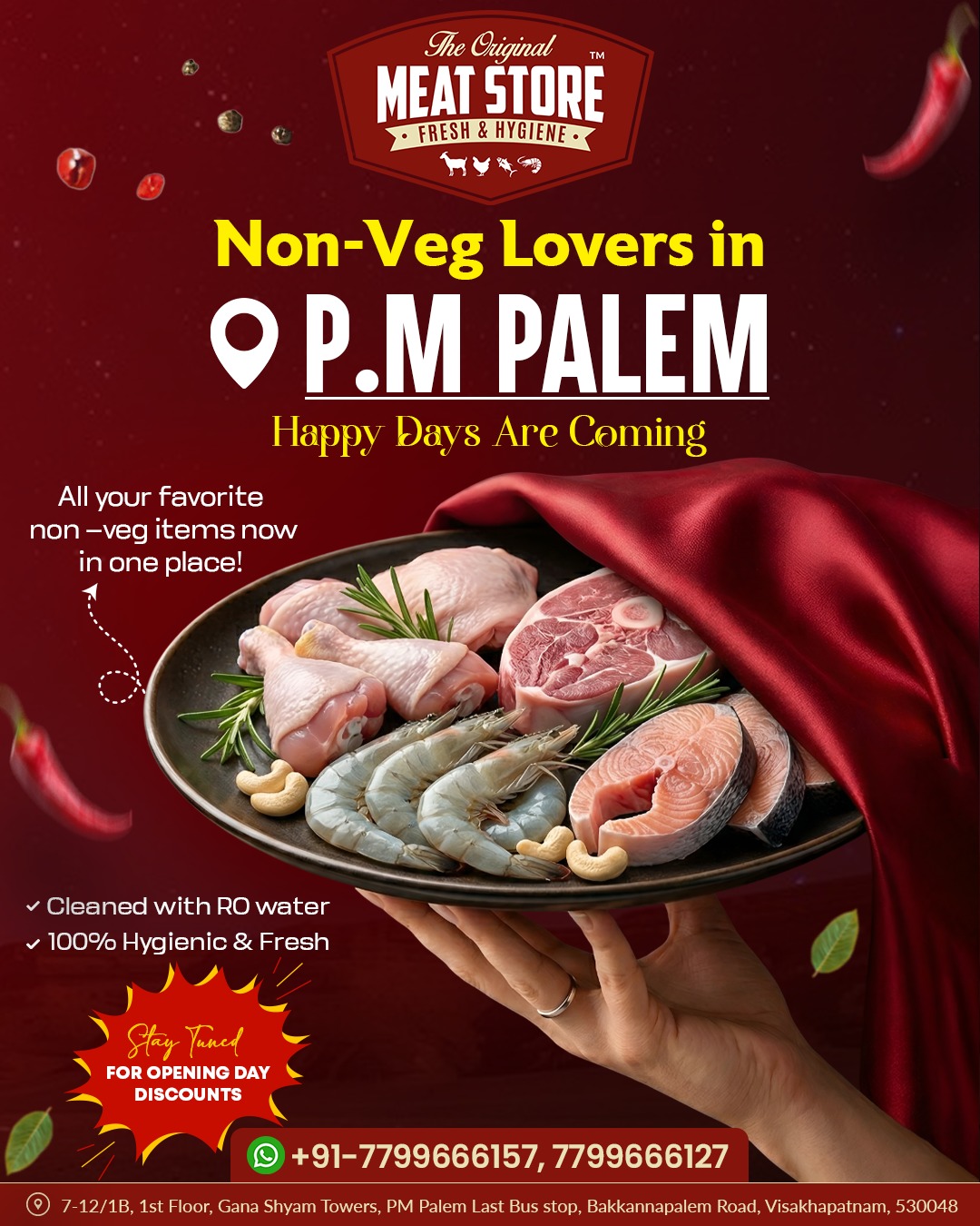 Theoriginalmeatstore Facebook ad: Non-veg lovers in P.M Palem… something exciting is…